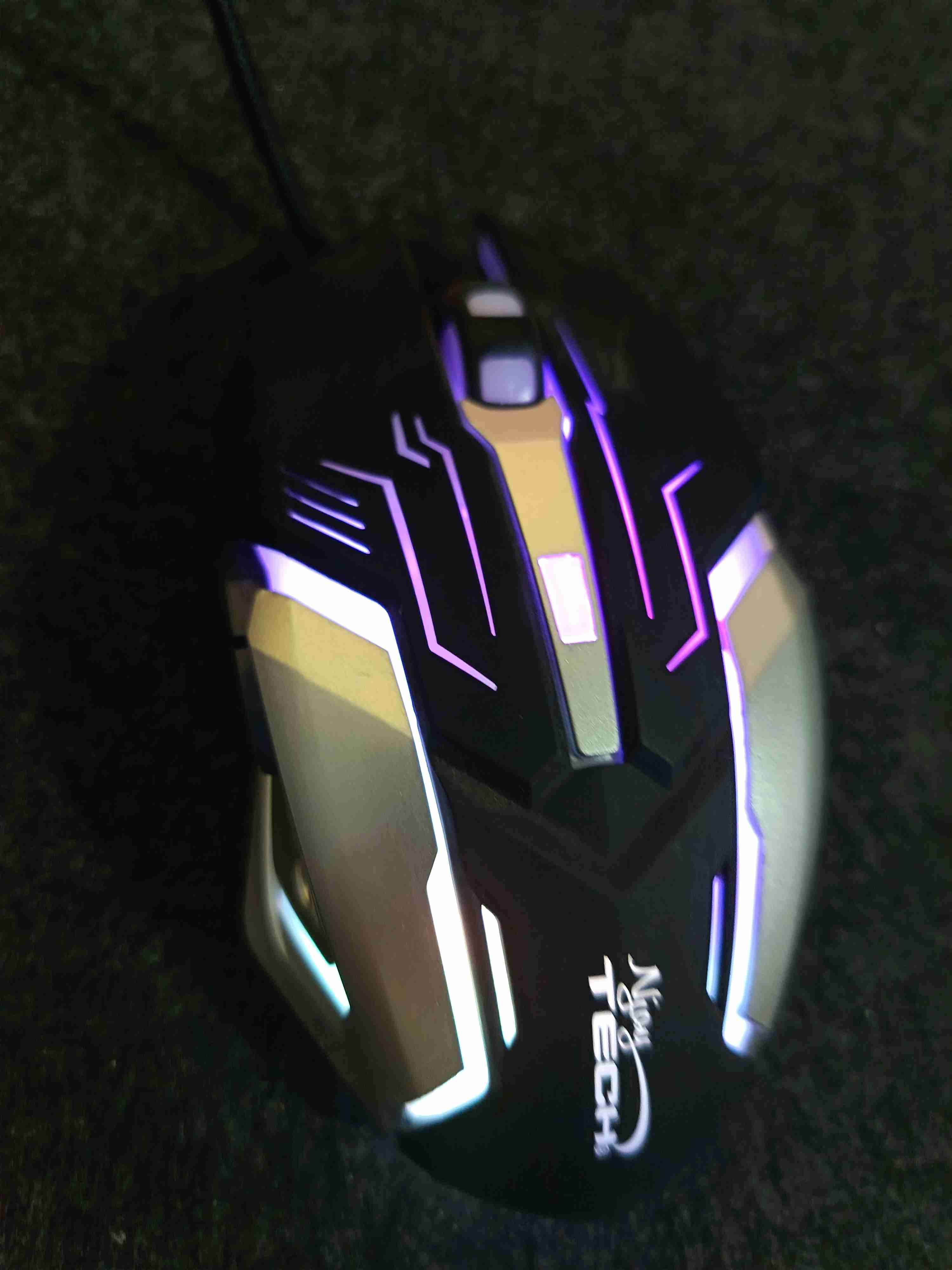 Mouse gamer con luces RGB basico - miniatura 4