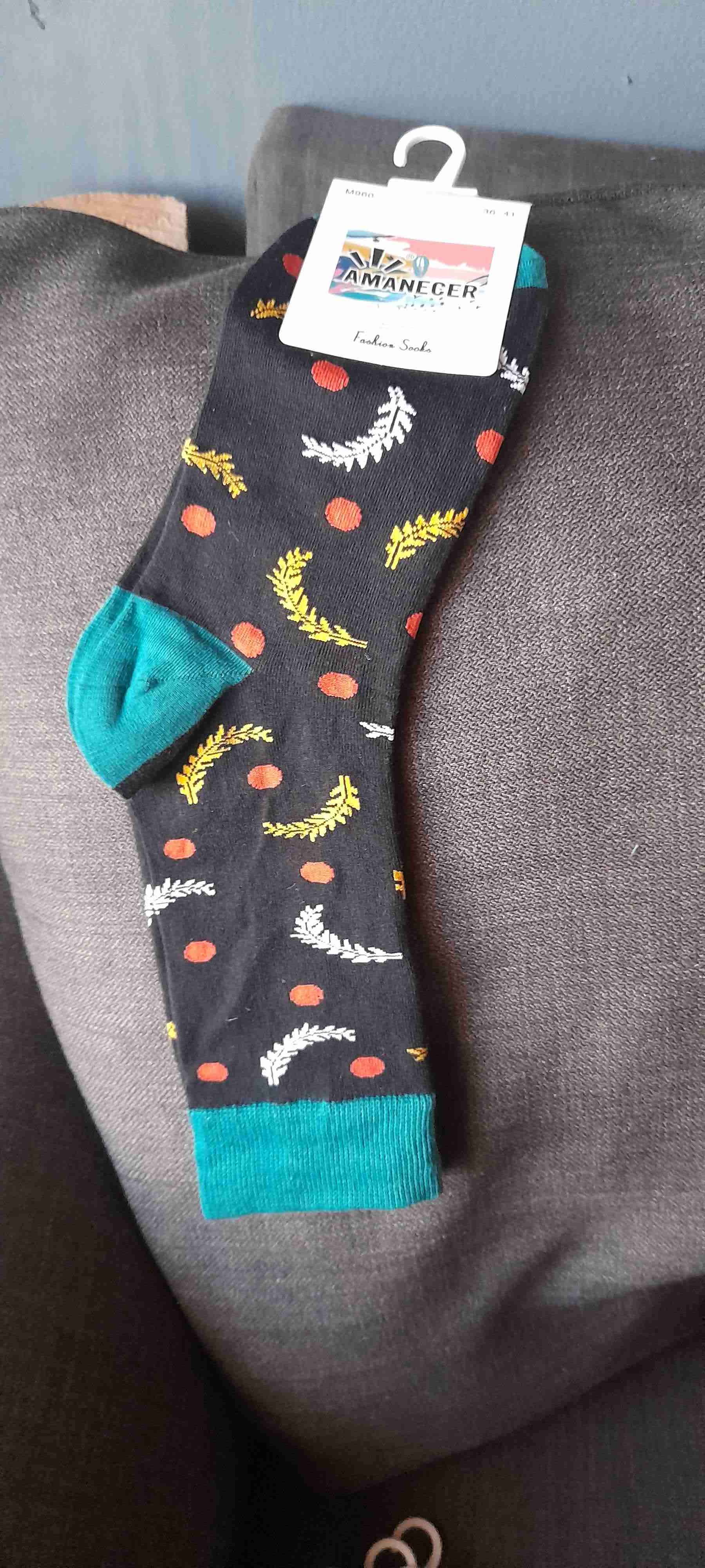 Calcetines azules con flores - 3