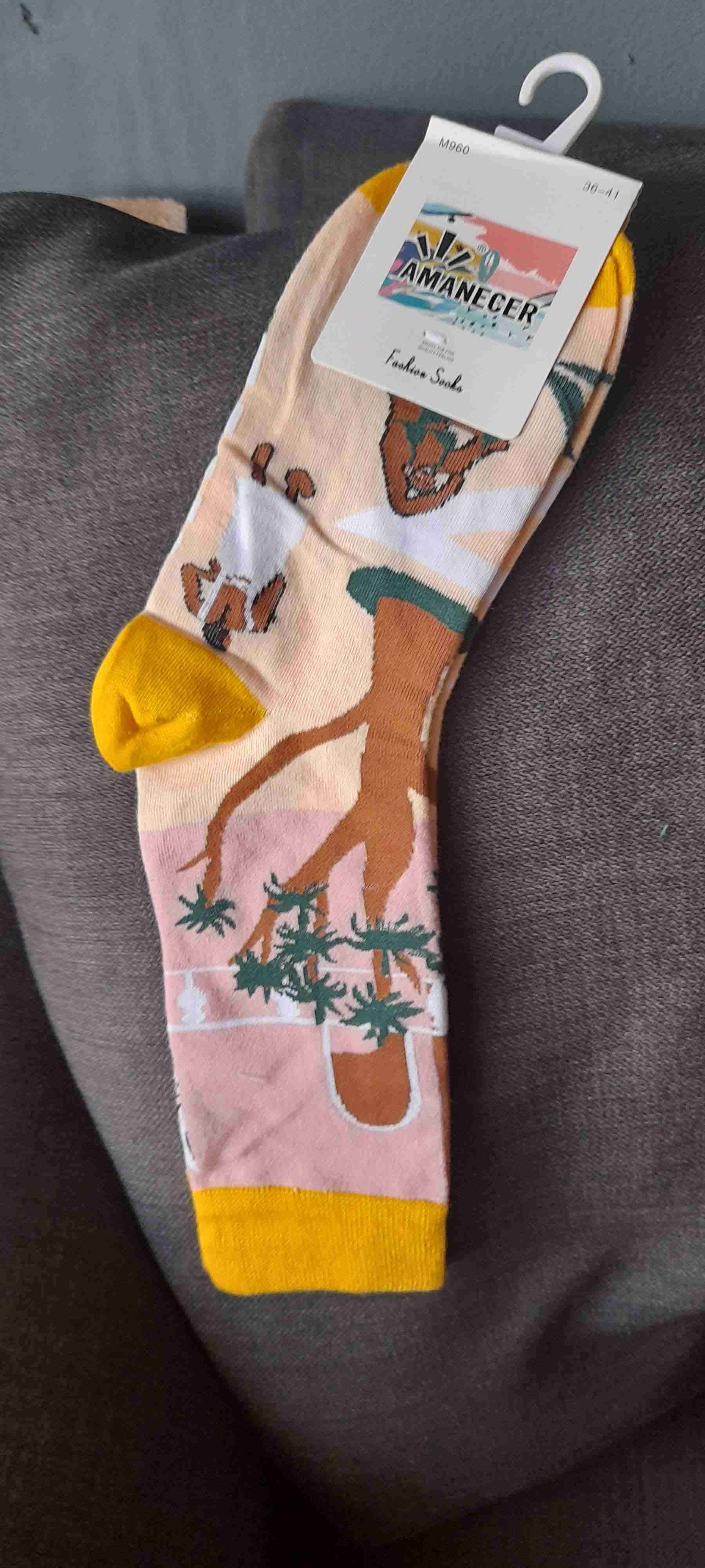 Calcetines azules con flores - 5