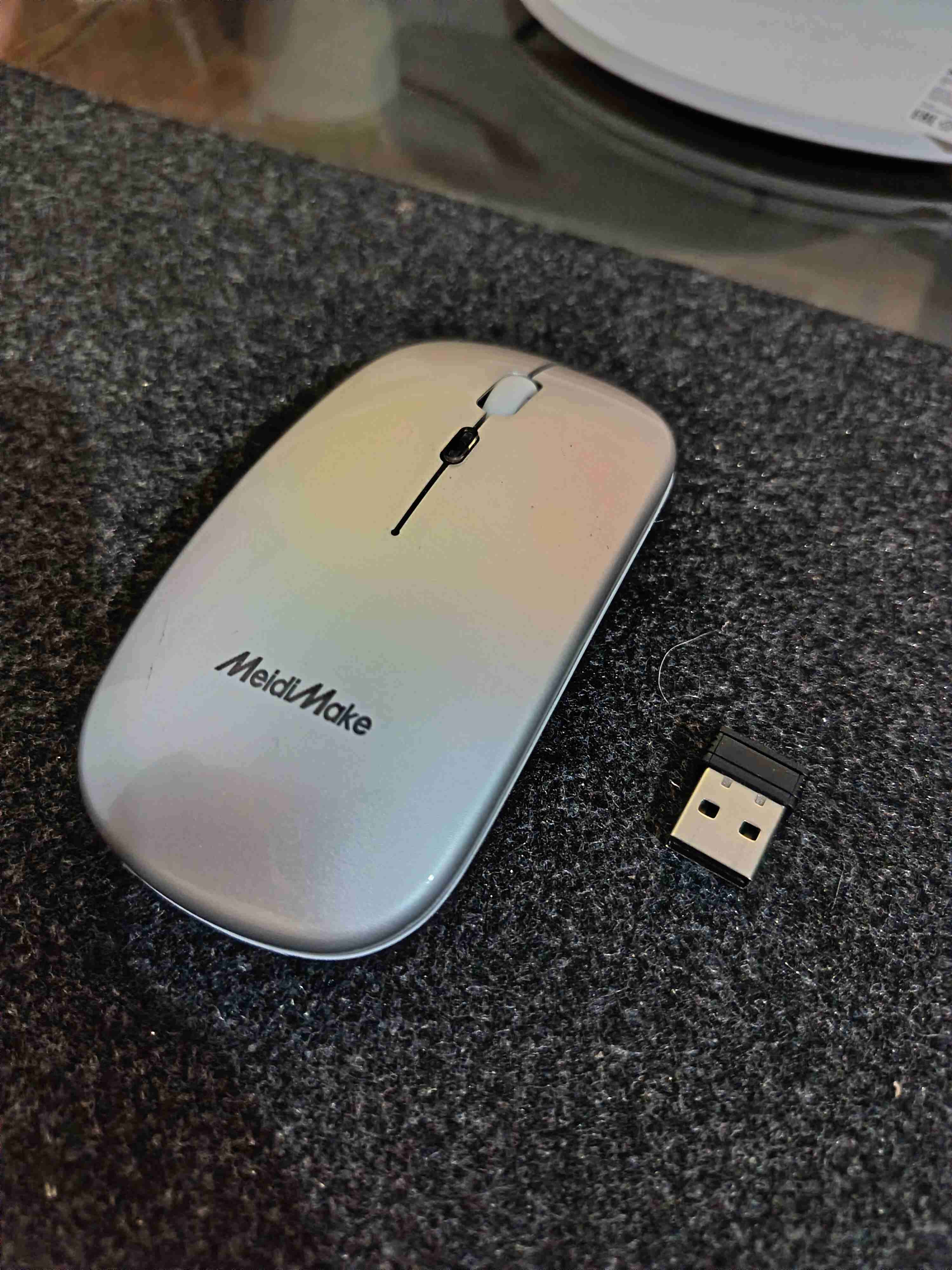 Mouse inalámbrico plateado MeidiMake - miniatura 3