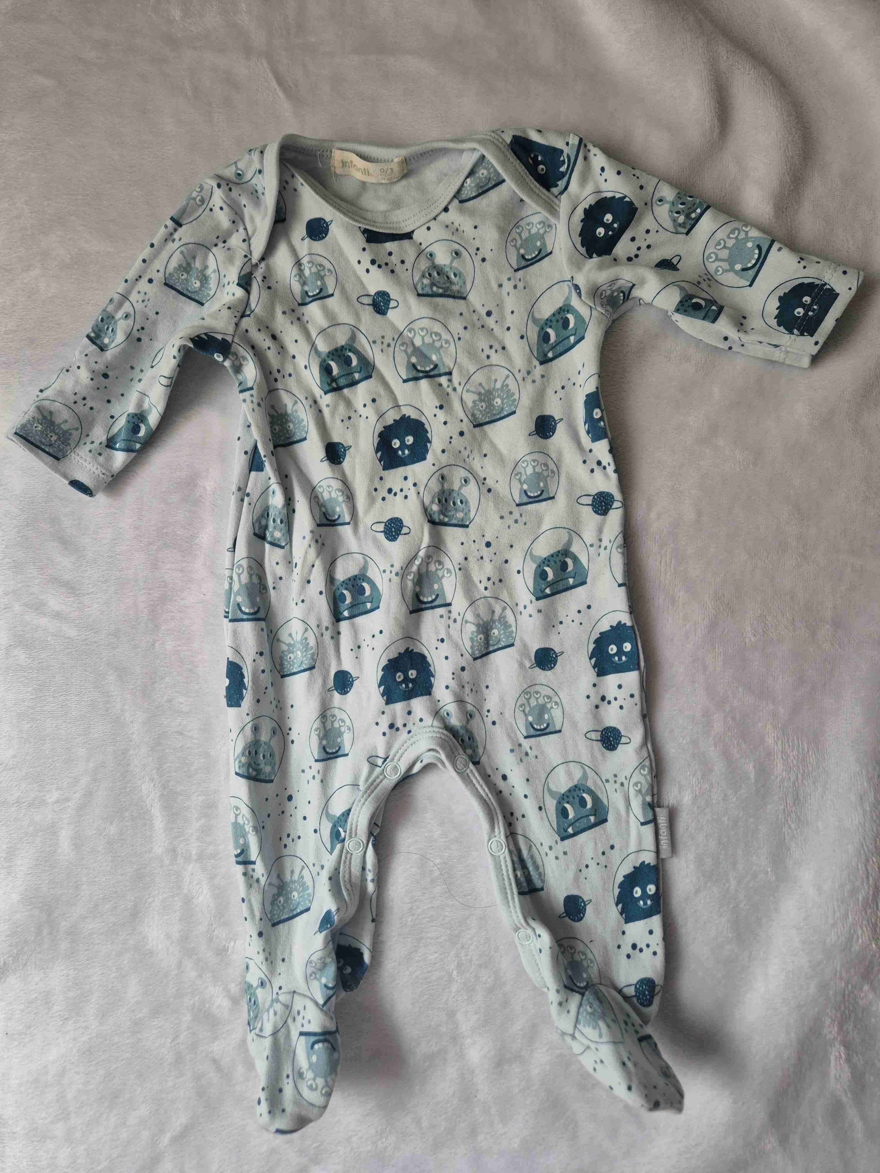 Enterito bebé con estampado azul