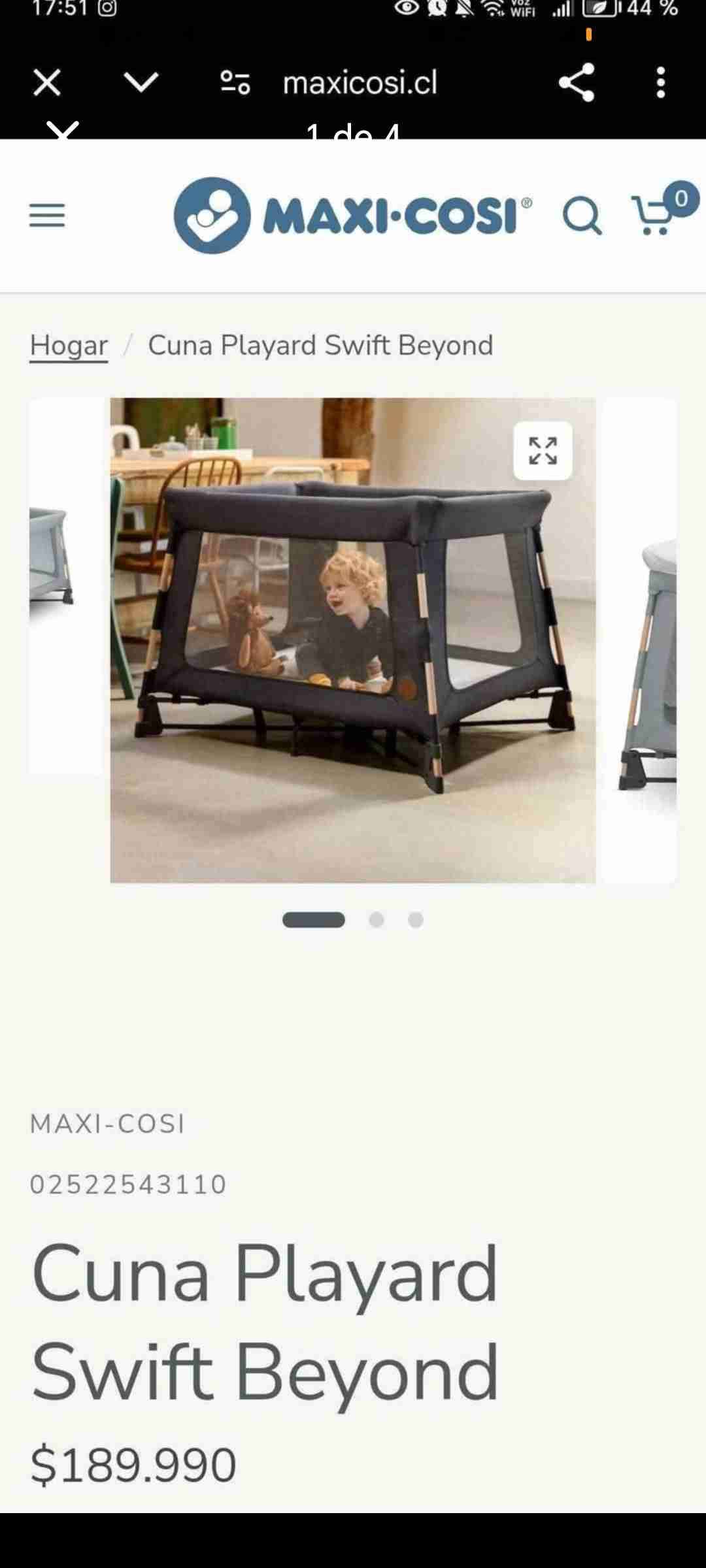 Cuna pack and play negro - miniatura 4