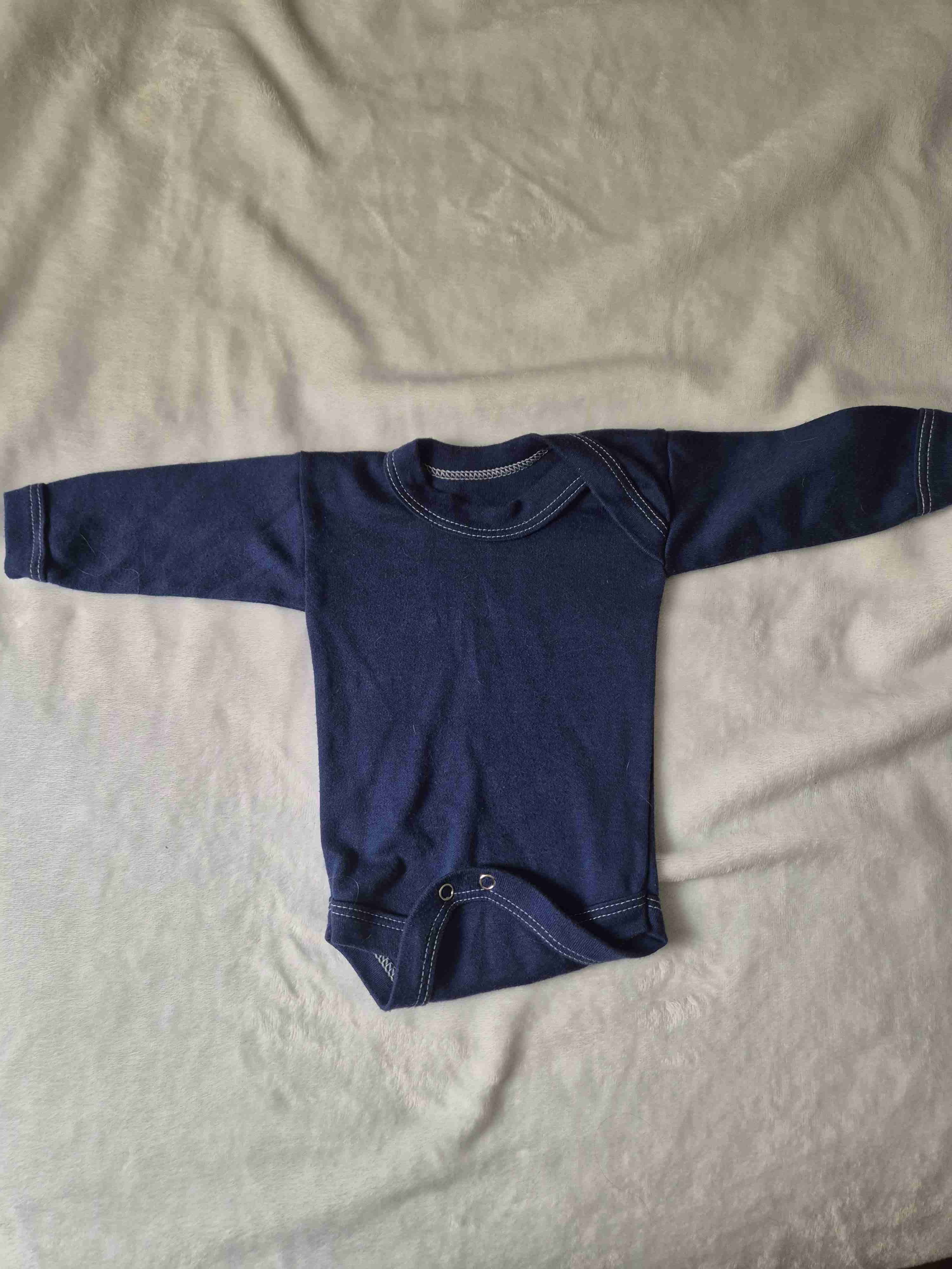 Body bebé azul de manga larga