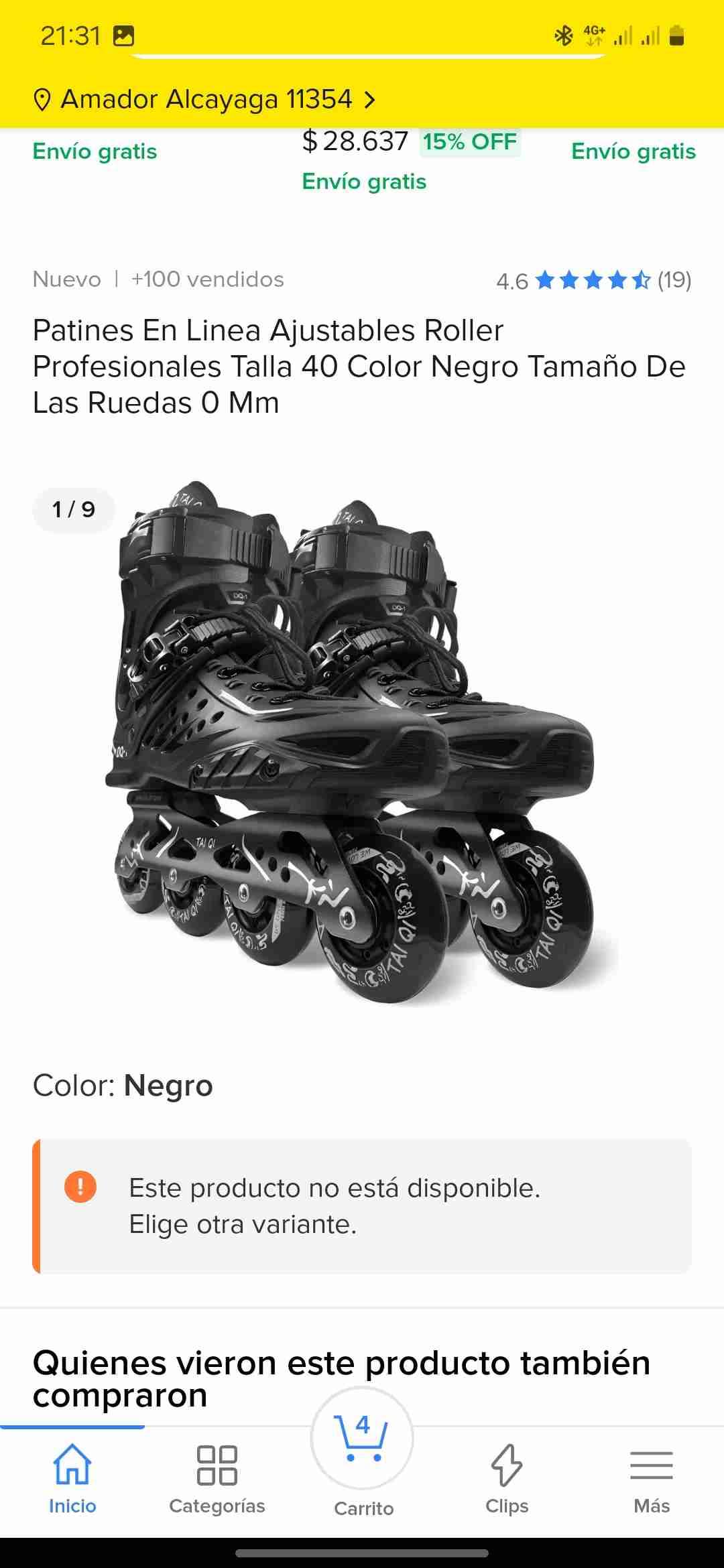Patines rollers negros