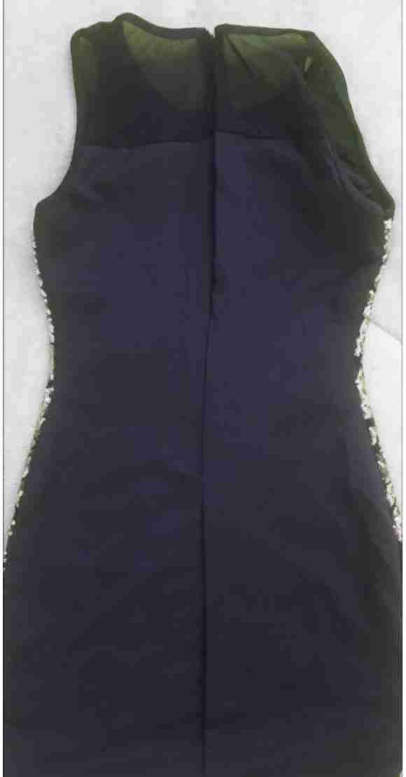 Vestido corto brillante dorado - miniatura 2