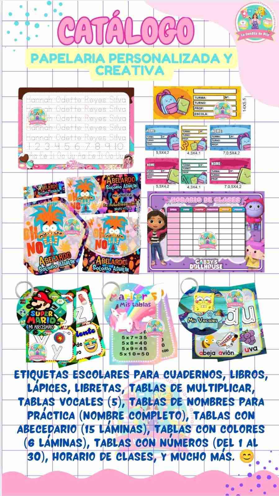 Horario de clases, práctica de nombre completo