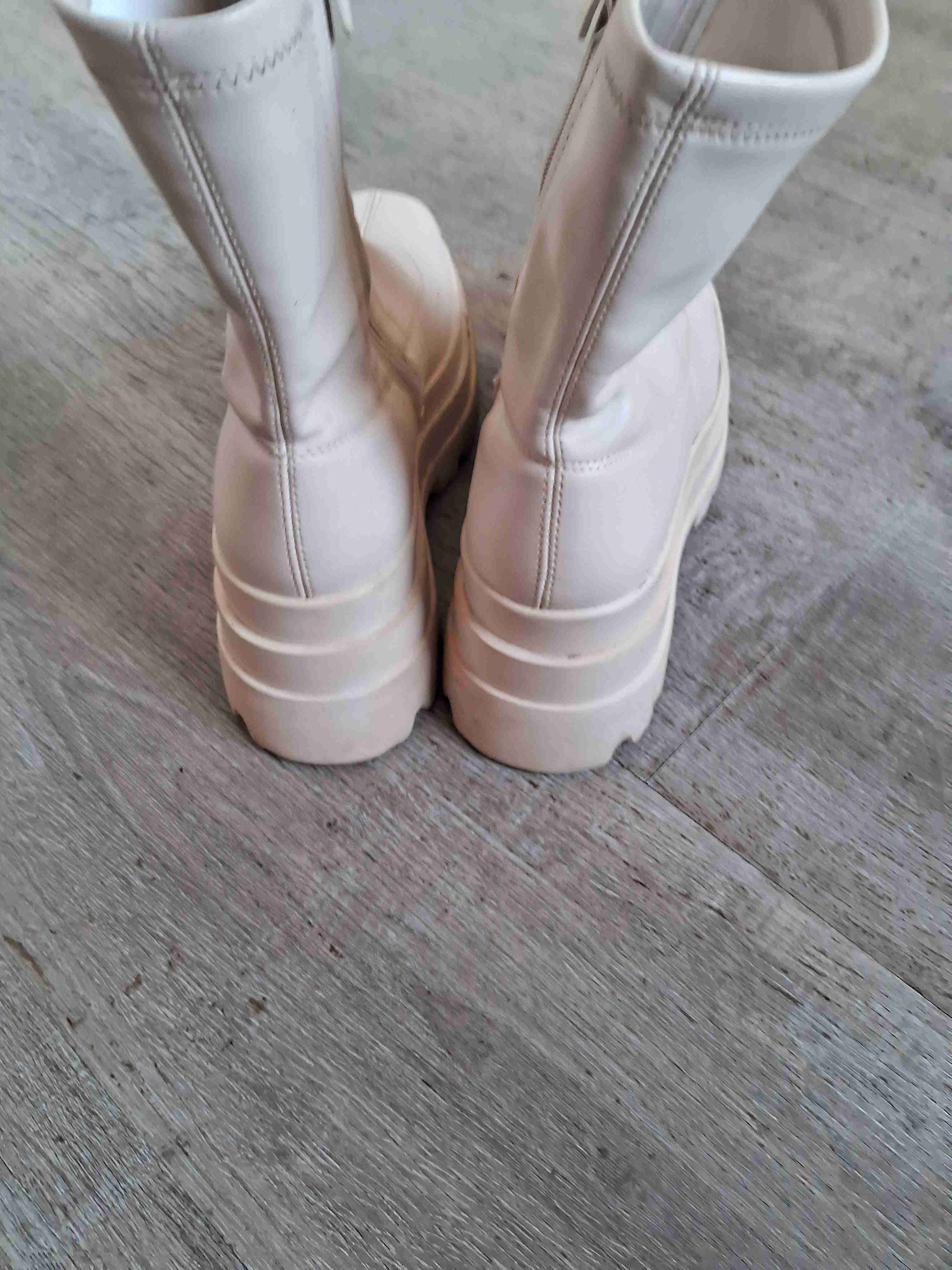 Botines blancos de plataforma