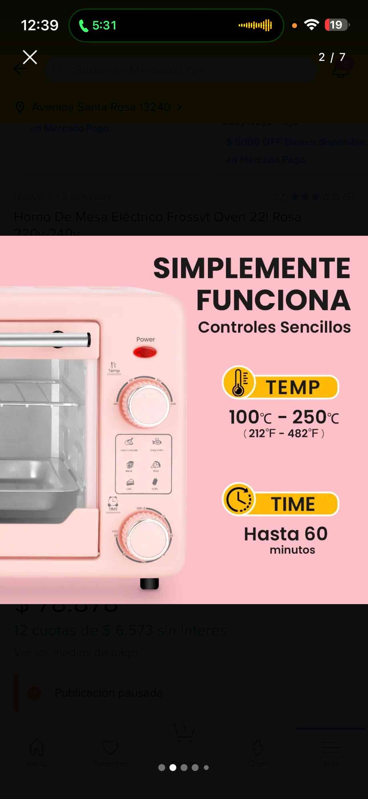 Horno tostador rosa Frossvt - miniatura 5