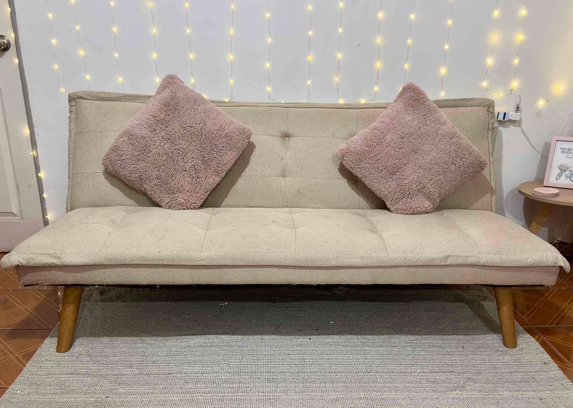 Sofá cama beige FUTON TUNES 172X96X77