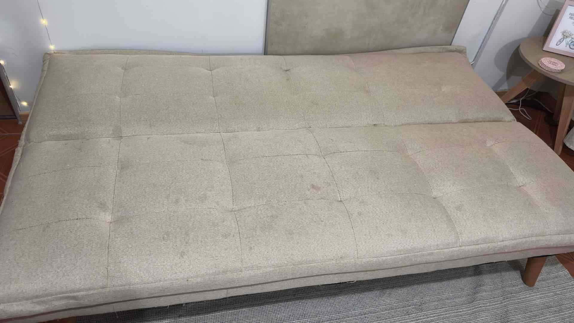 Sofá cama beige FUTON TUNES 172X96X77 - miniatura 2