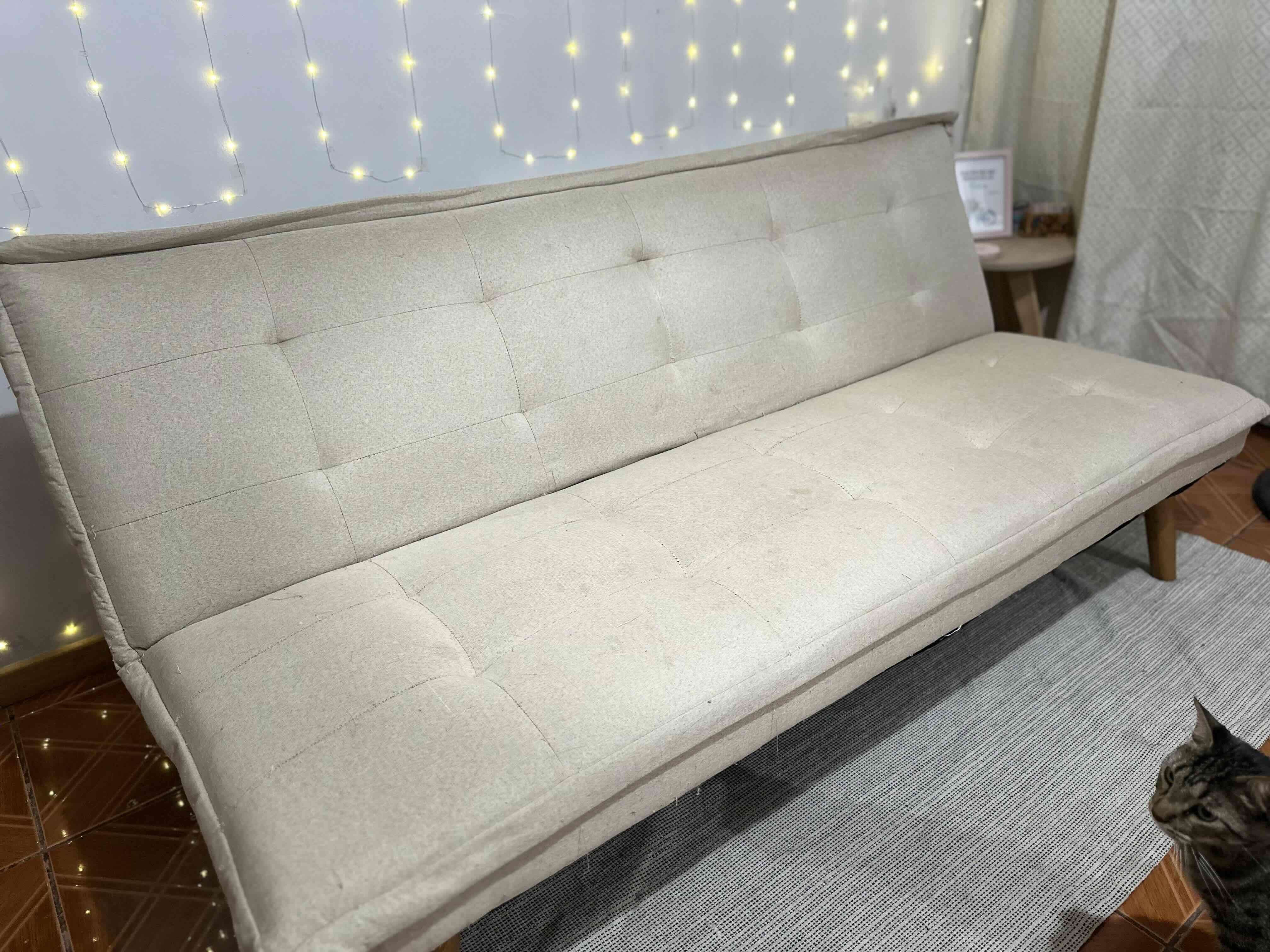 Sofá cama beige FUTON TUNES 172X96X77 - miniatura 4