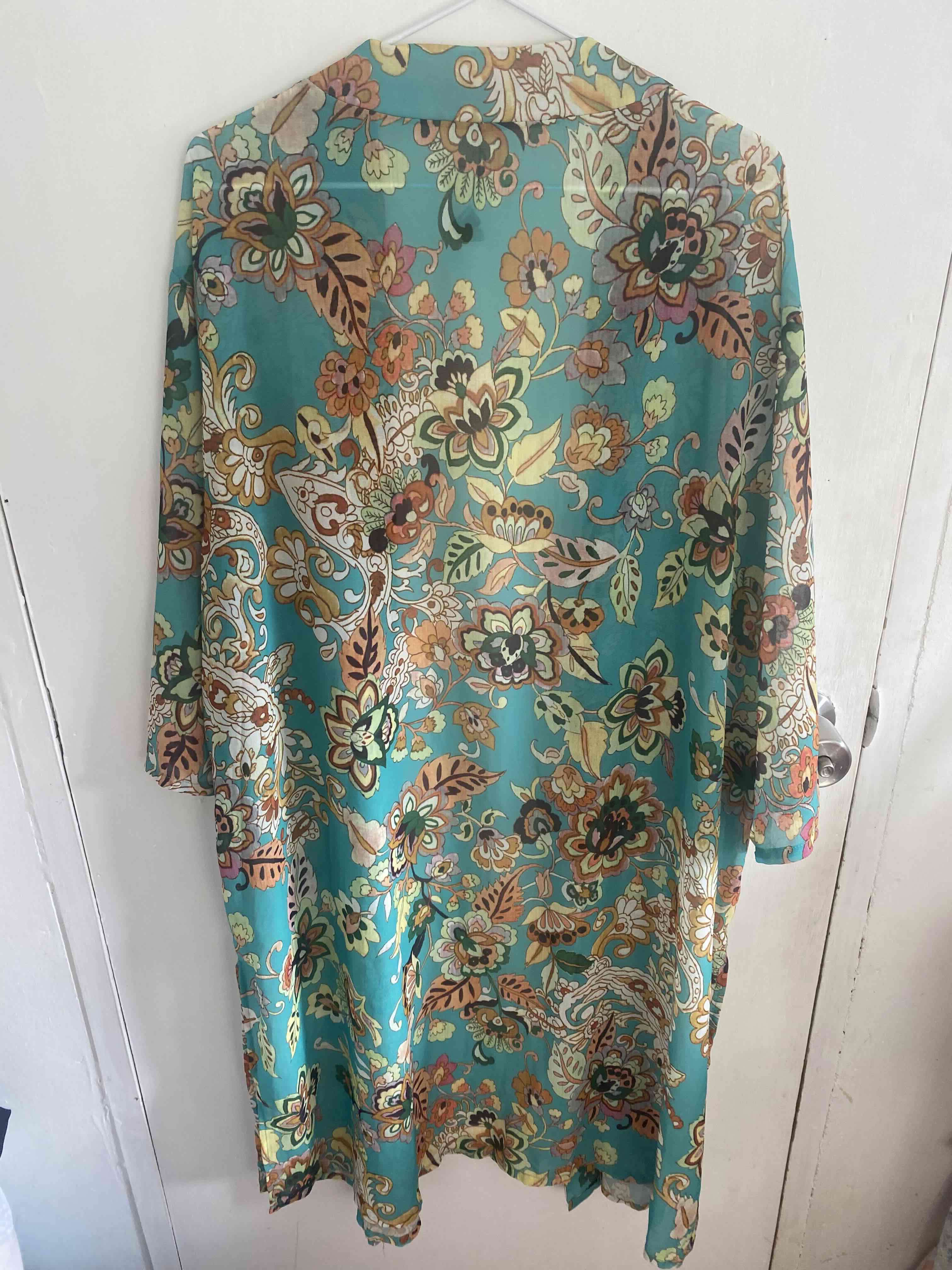 Kimono floral transparente - miniatura 2