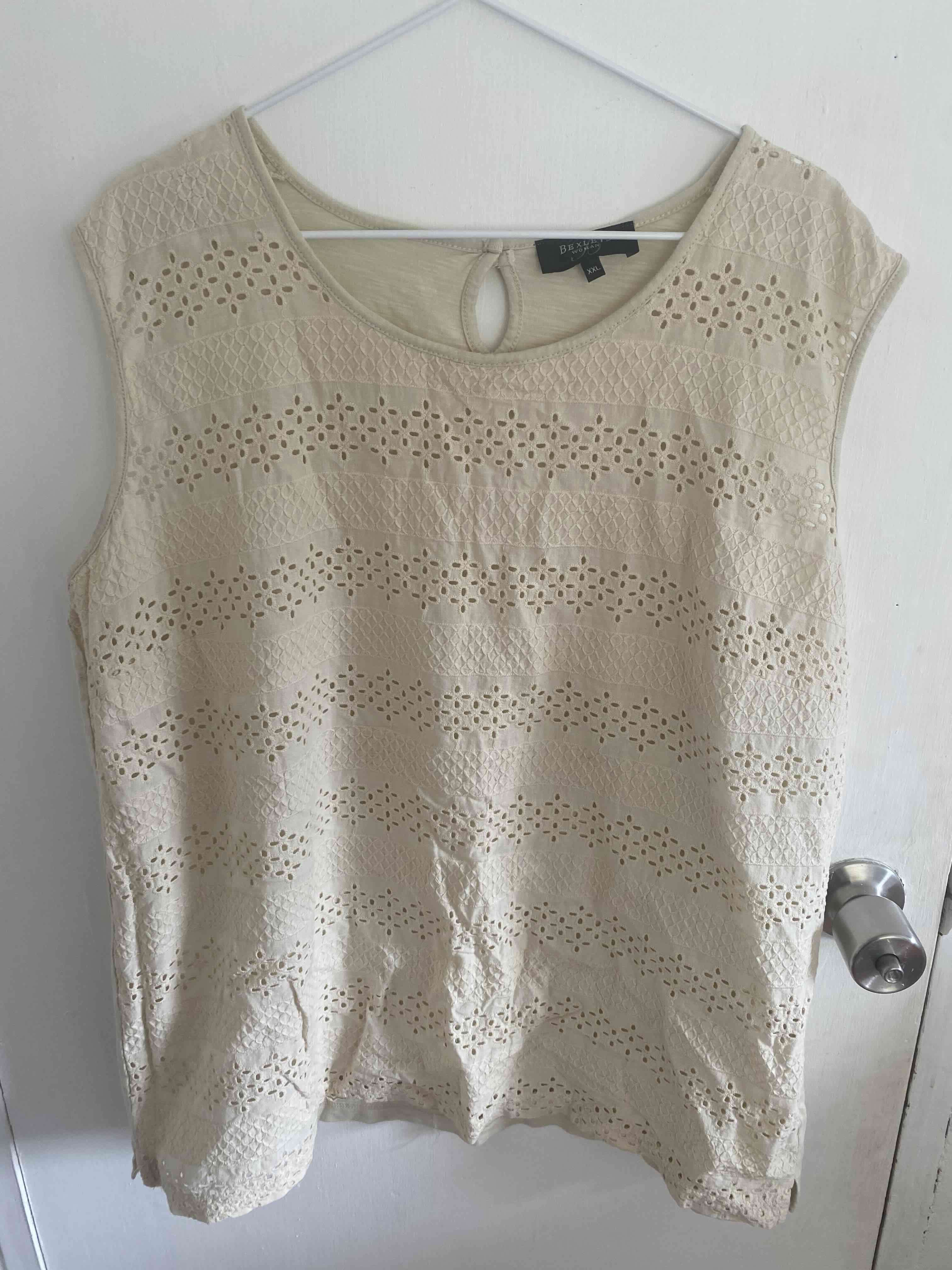 Blusa beige de Algodon L-XL