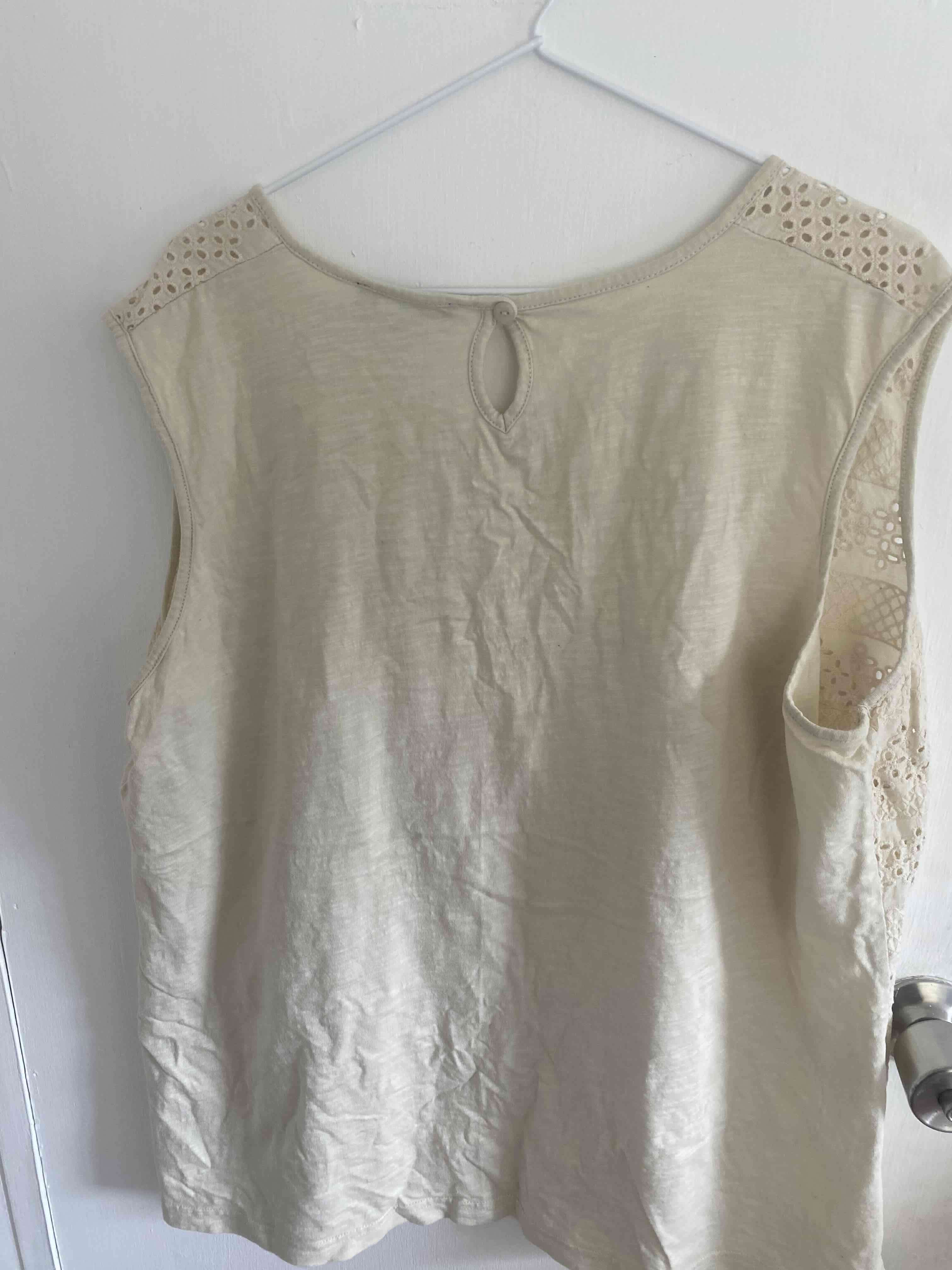 Blusa beige de Algodon L-XL - miniatura 2