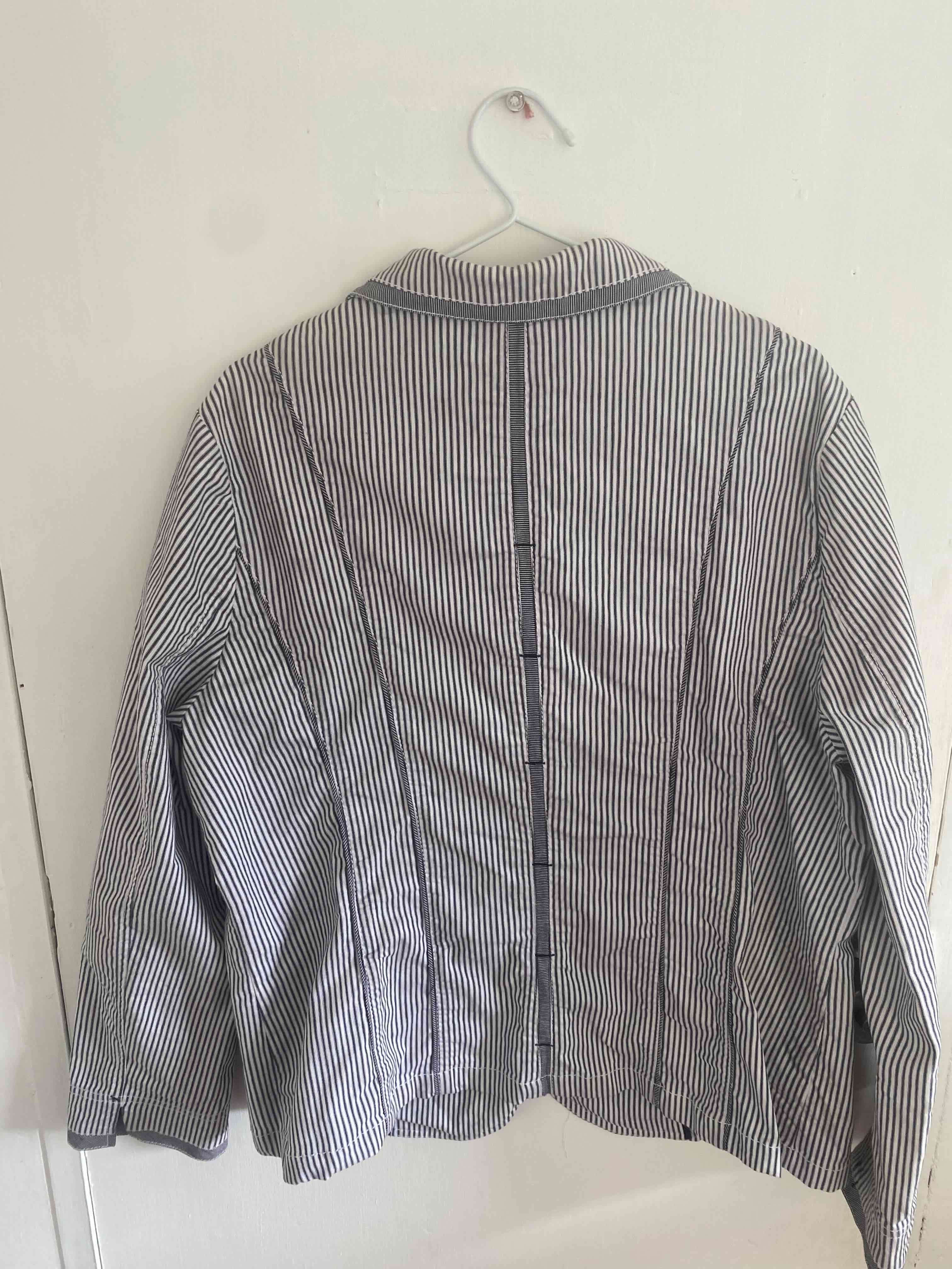 Blazer rayado blanco y azul L-XL - miniatura 2