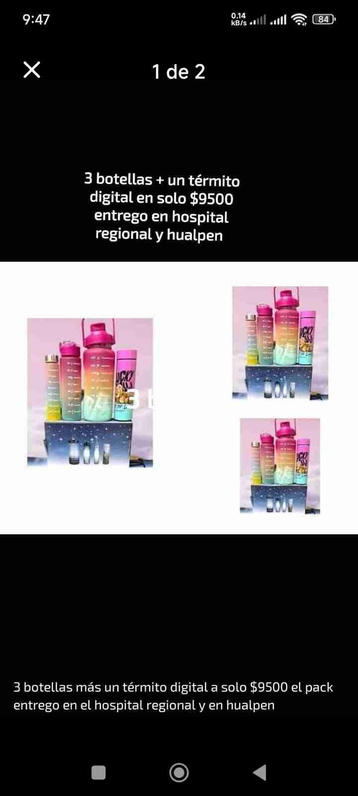 Pack 3 botellas y termo digital