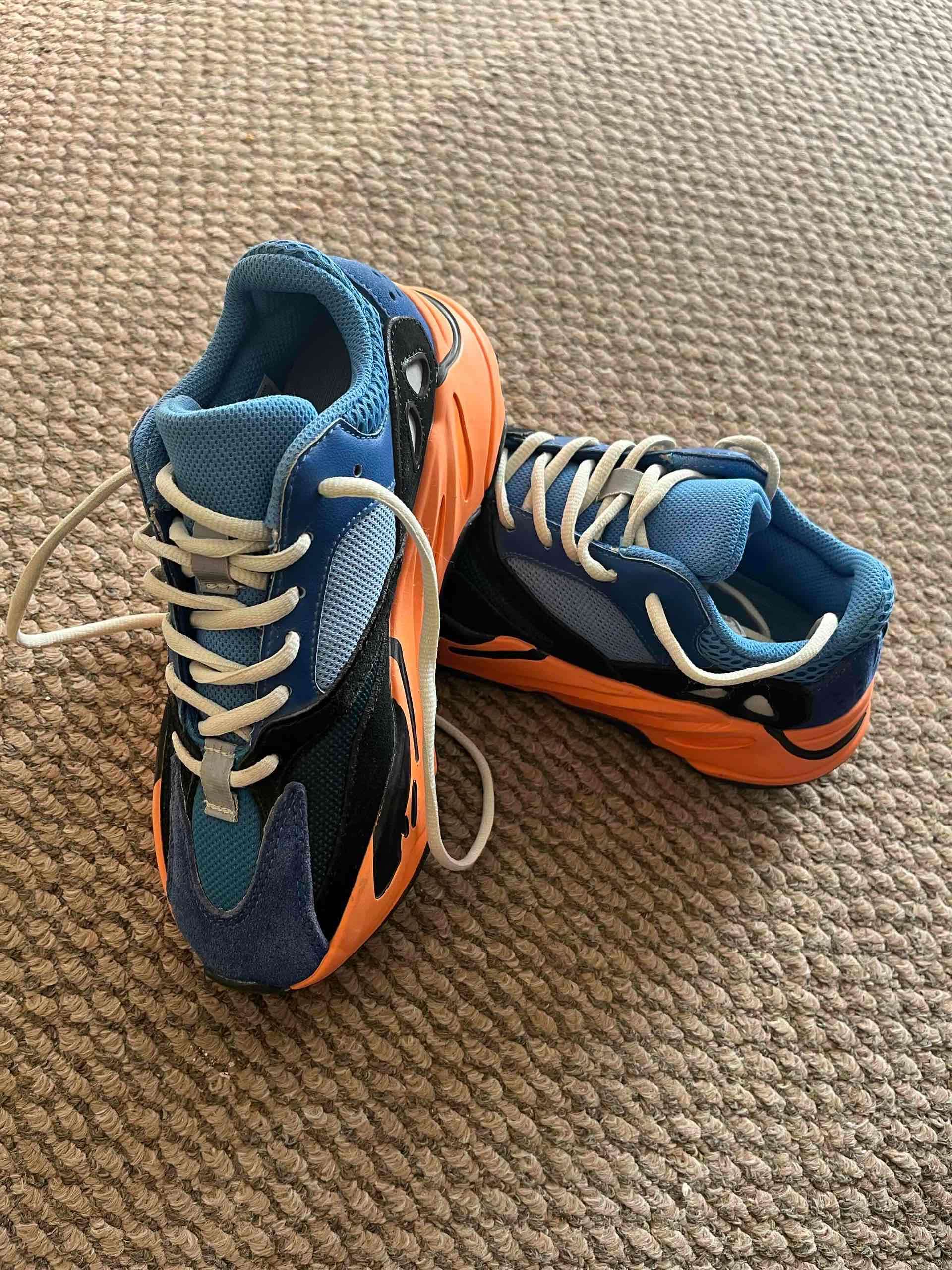 Zapatillas deportivas azul y naranja - miniatura 4