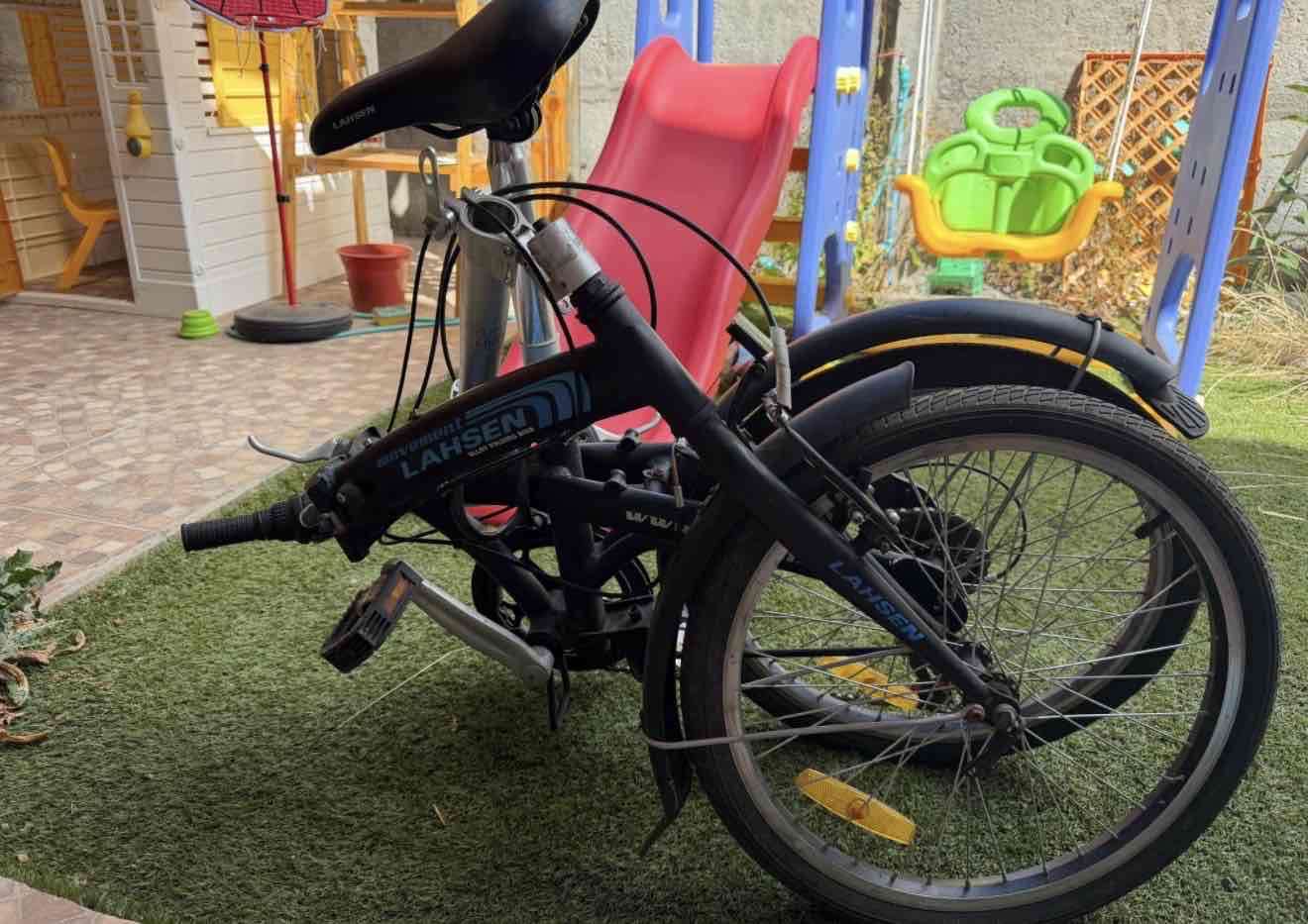 Bicicleta plegable Lahsen negra - miniatura 4