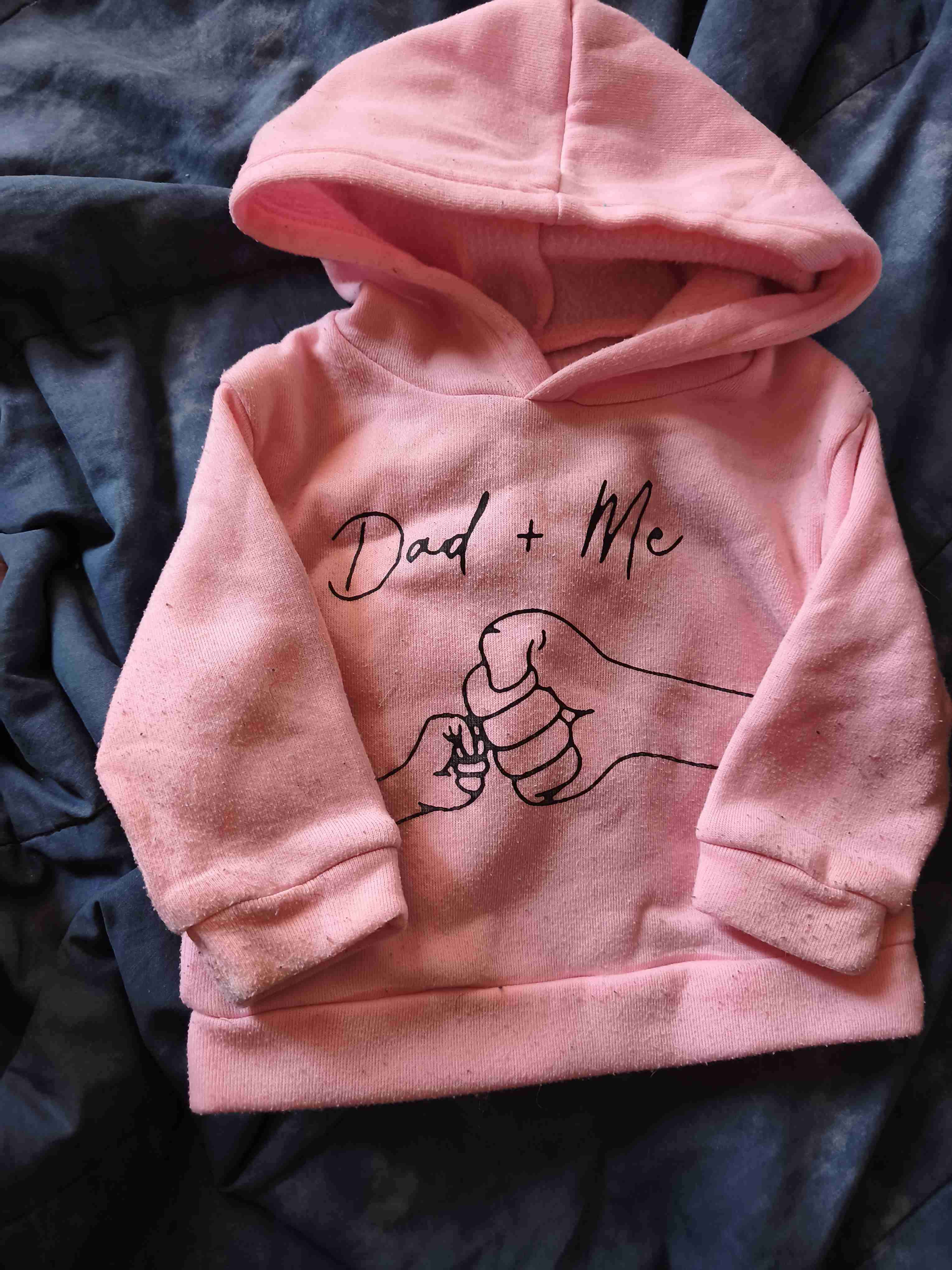 Polerón rosa "Dad + Me" para niña