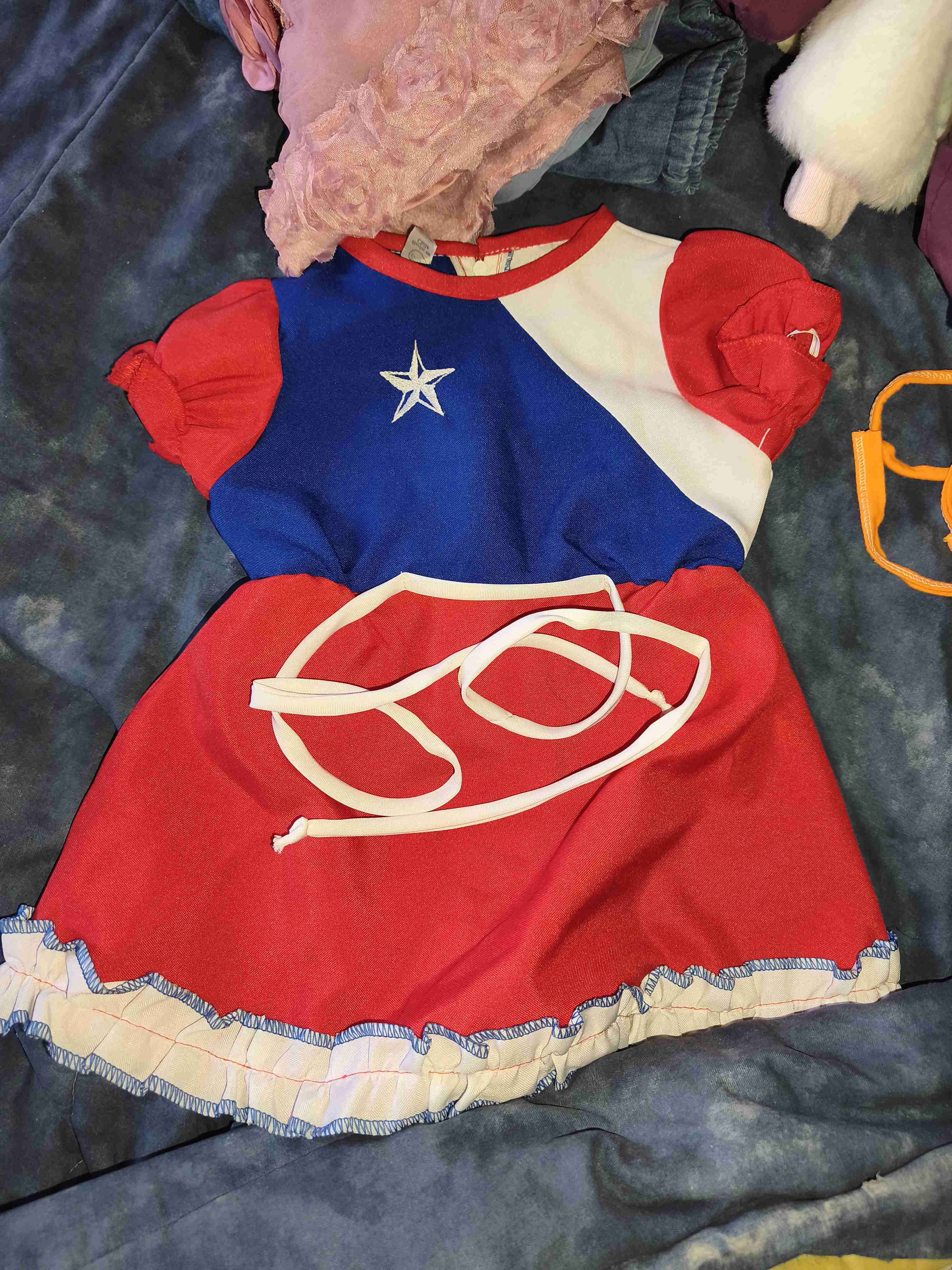 Disfraz de niña bandera chilena