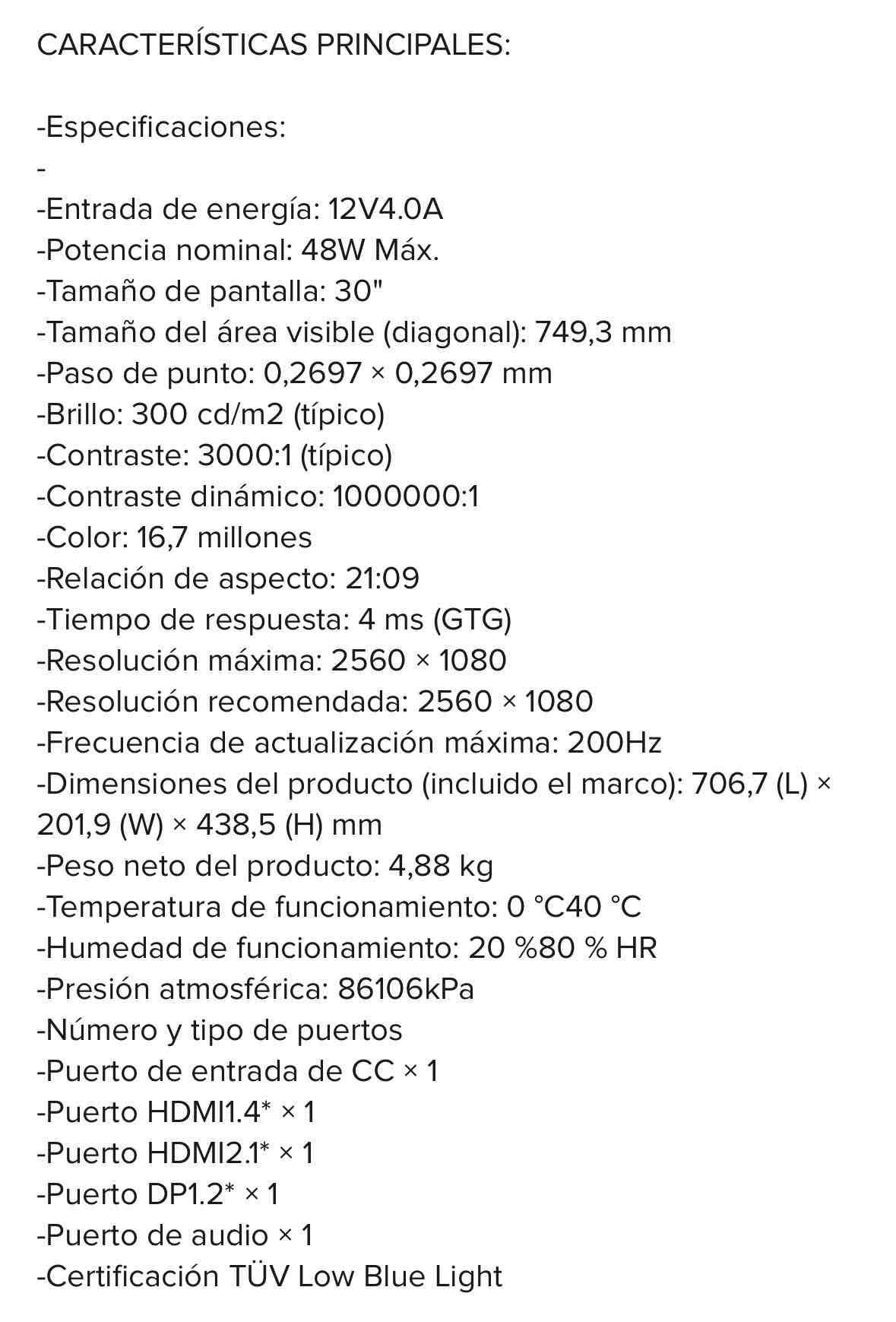 Monitor Xiaomi Mi Curved Gaming 30” - miniatura 6