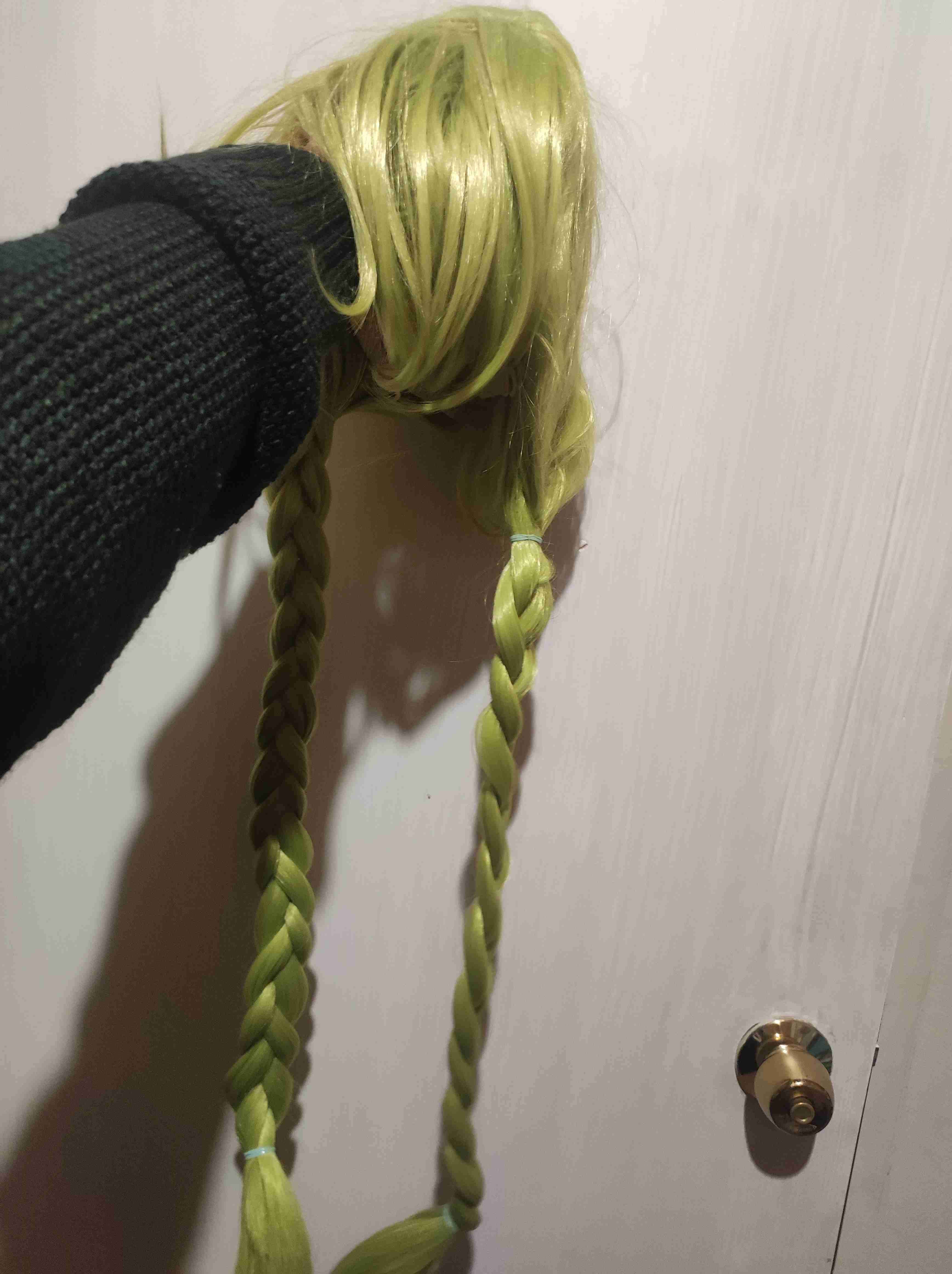 Peluca verde larga cosplay - miniatura 2