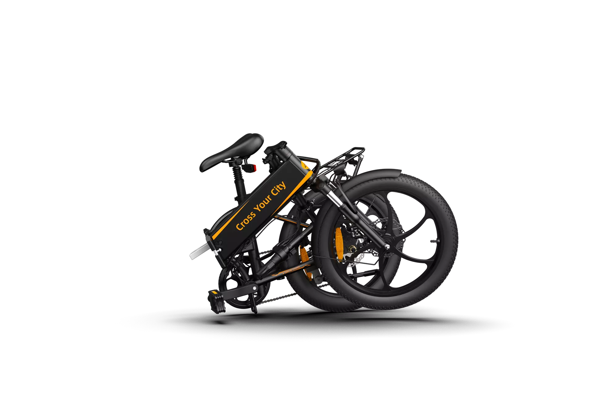 Bicicleta eléctrica plegable negra - 2