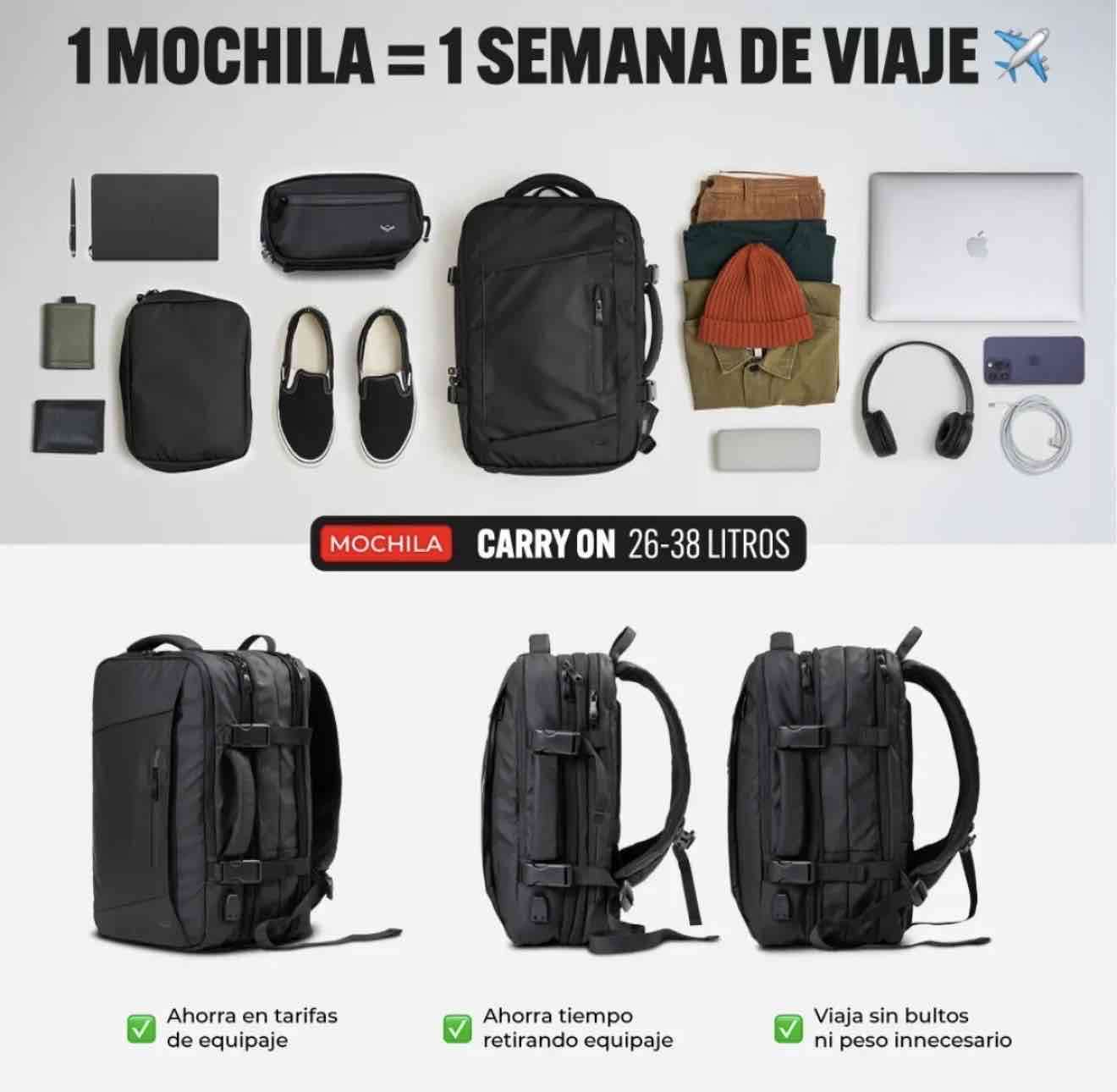 Mochila Carry On Mentt - NUEVA - miniatura 4