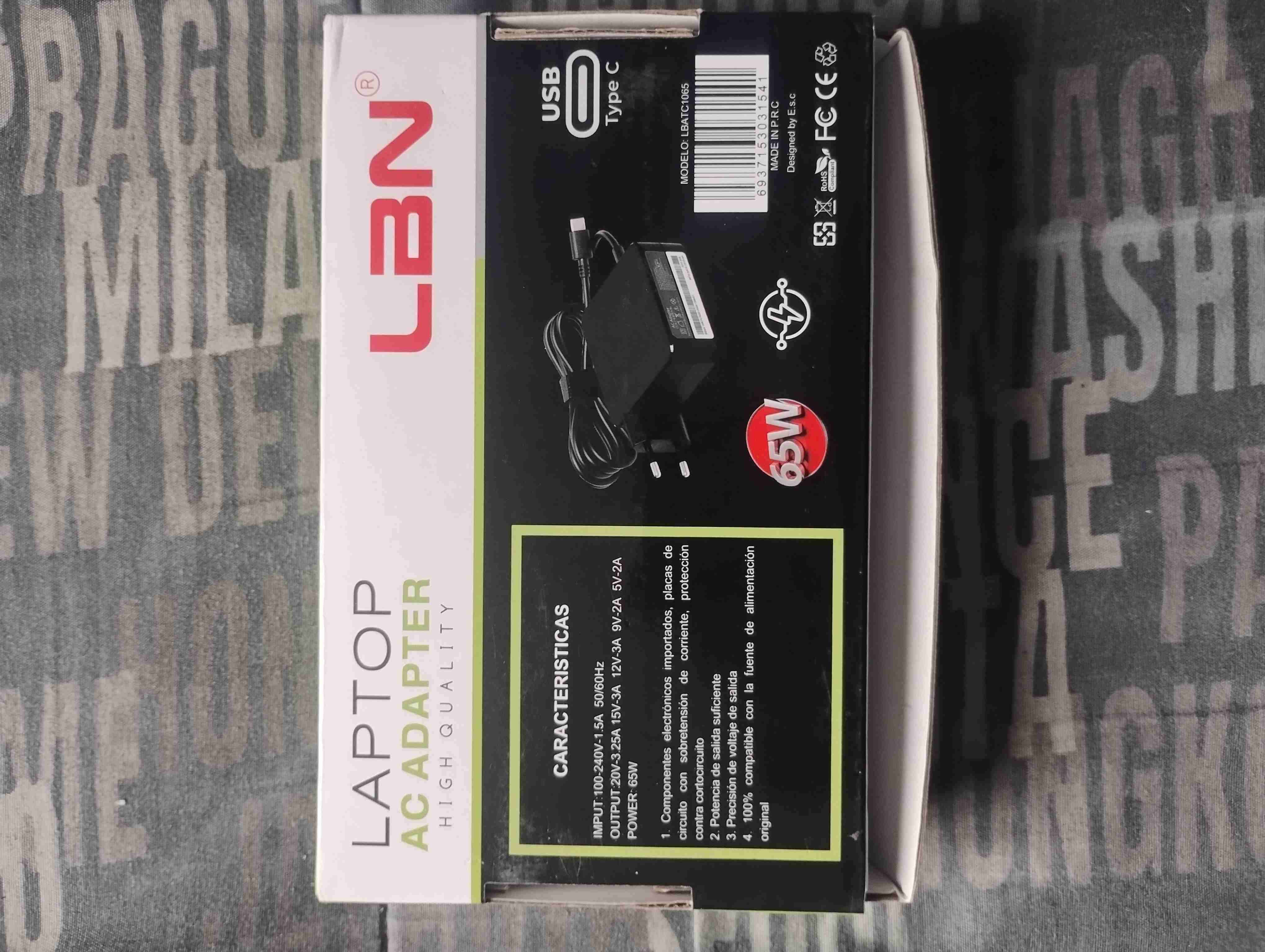 Cargador USB-C 65W LBN - miniatura 2