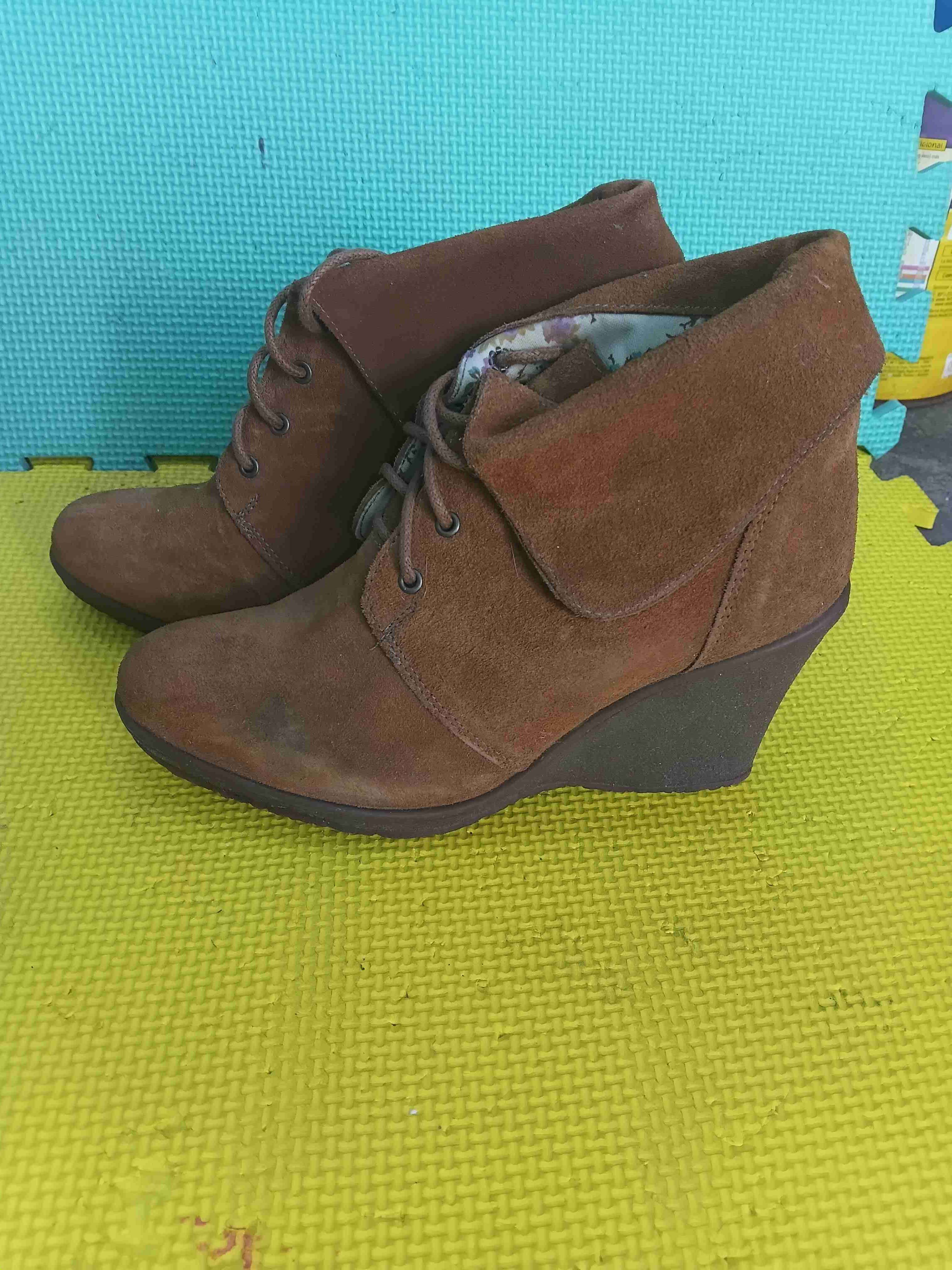 Botines mujer color café número 36