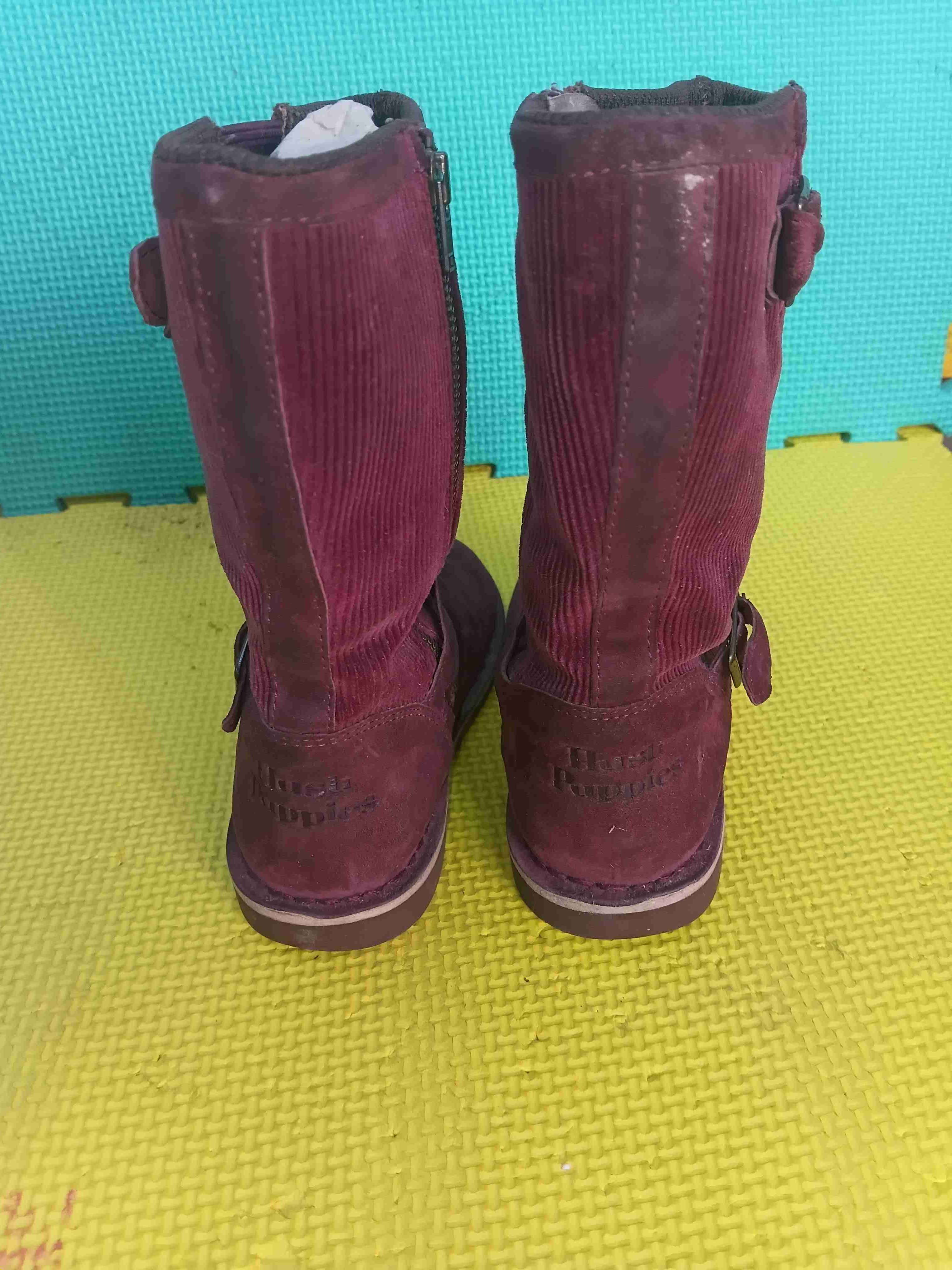 Botas burdeo con hebilla número 26 - miniatura 3