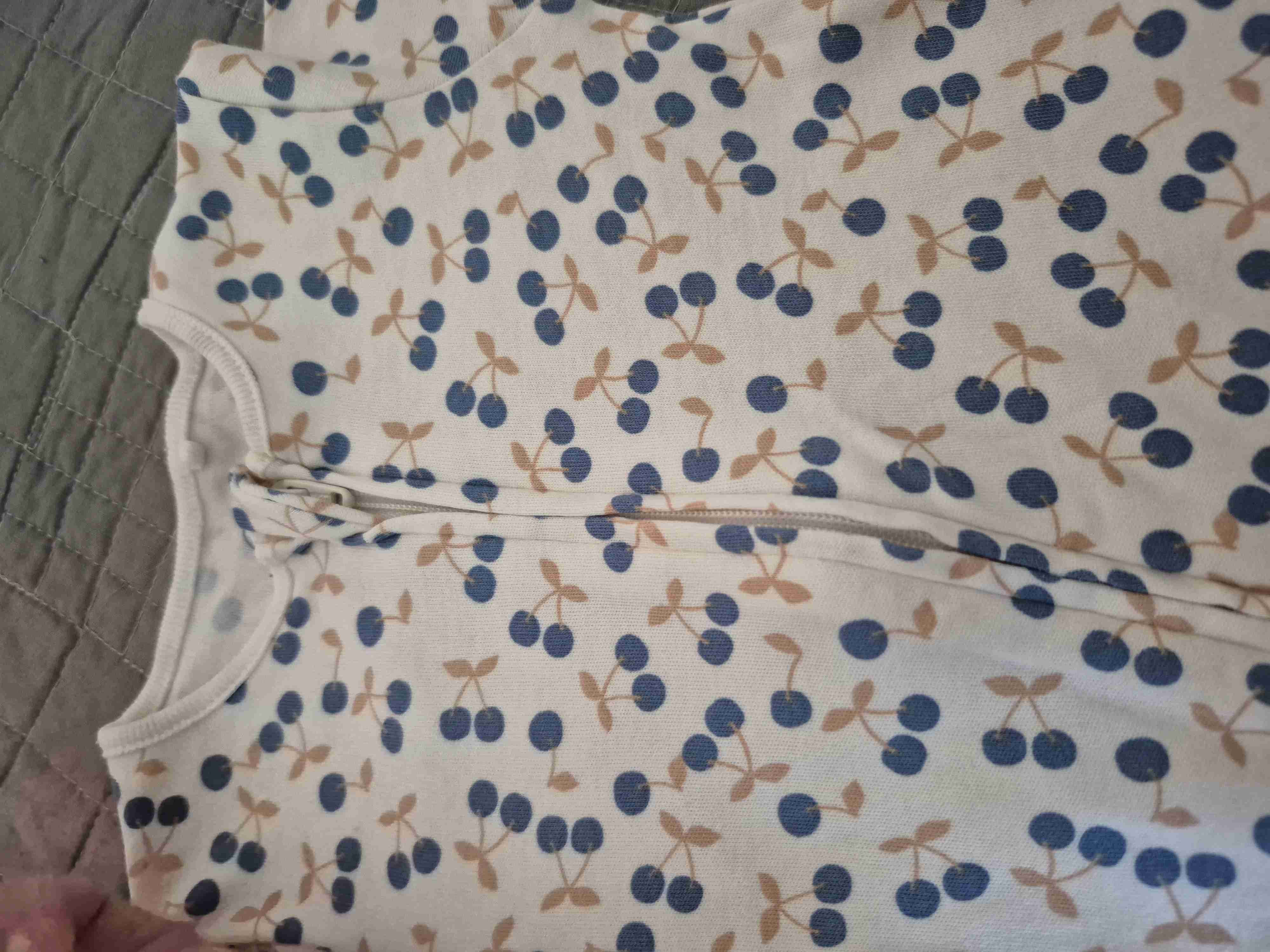 Pijama bebé estampado cerezas 0 meses - miniatura 2