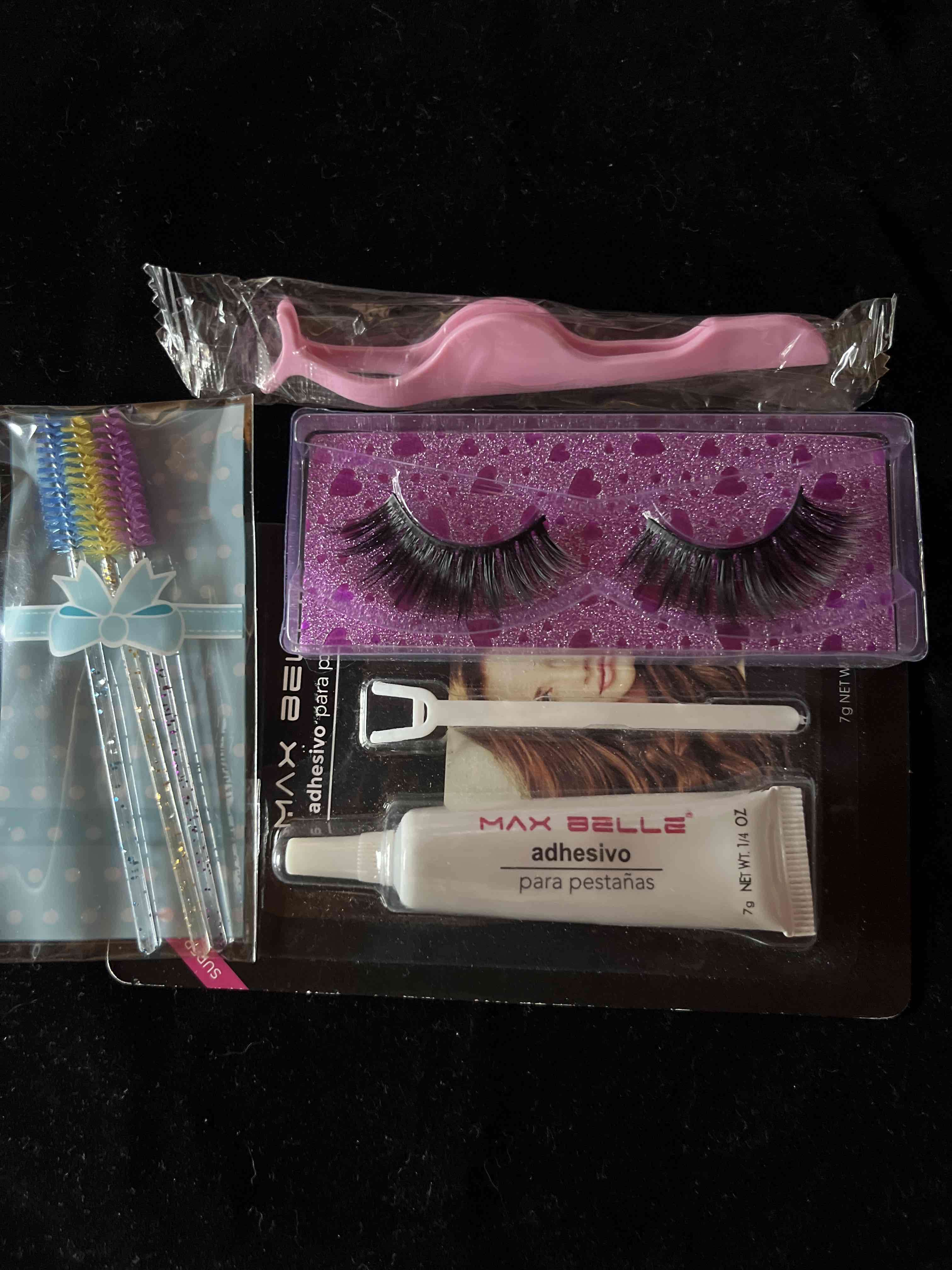 Set de pestañas postizas con adhesivo