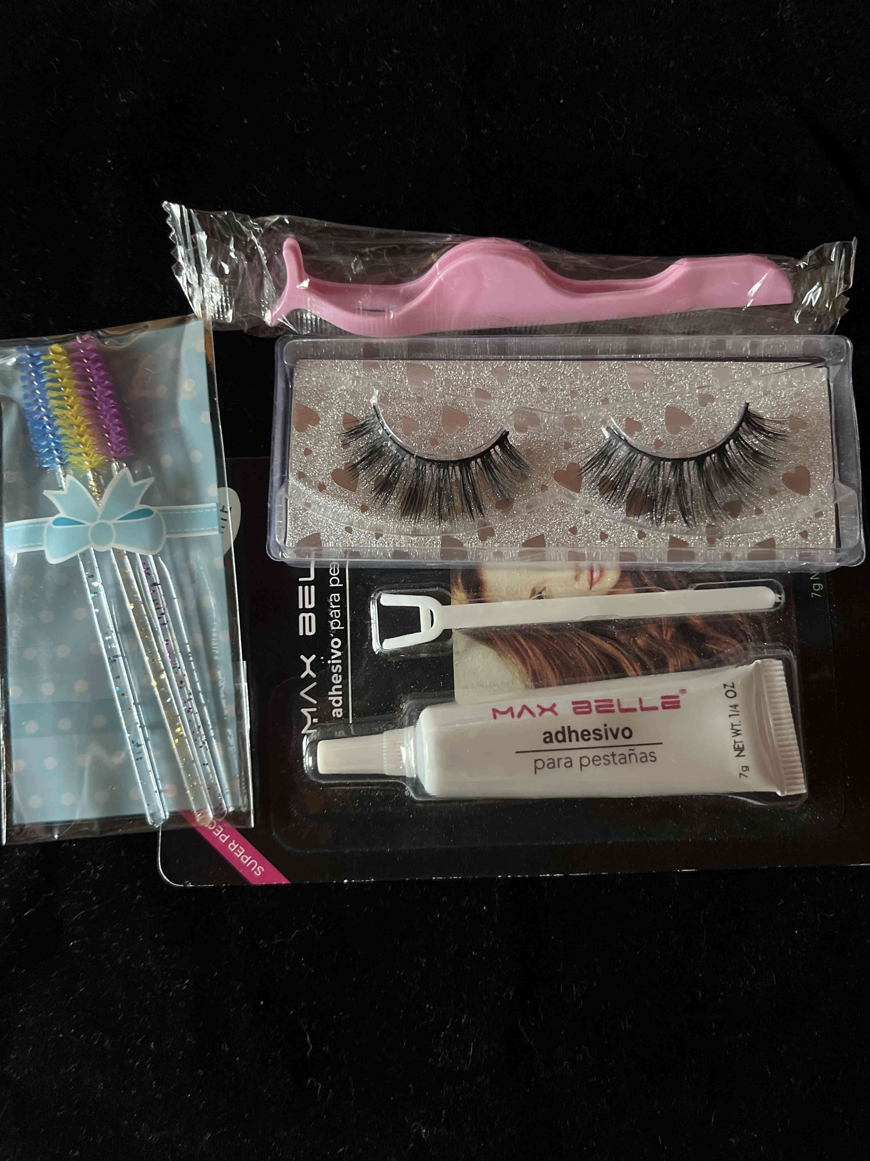 Kit de pestañas postizas con adhesivo