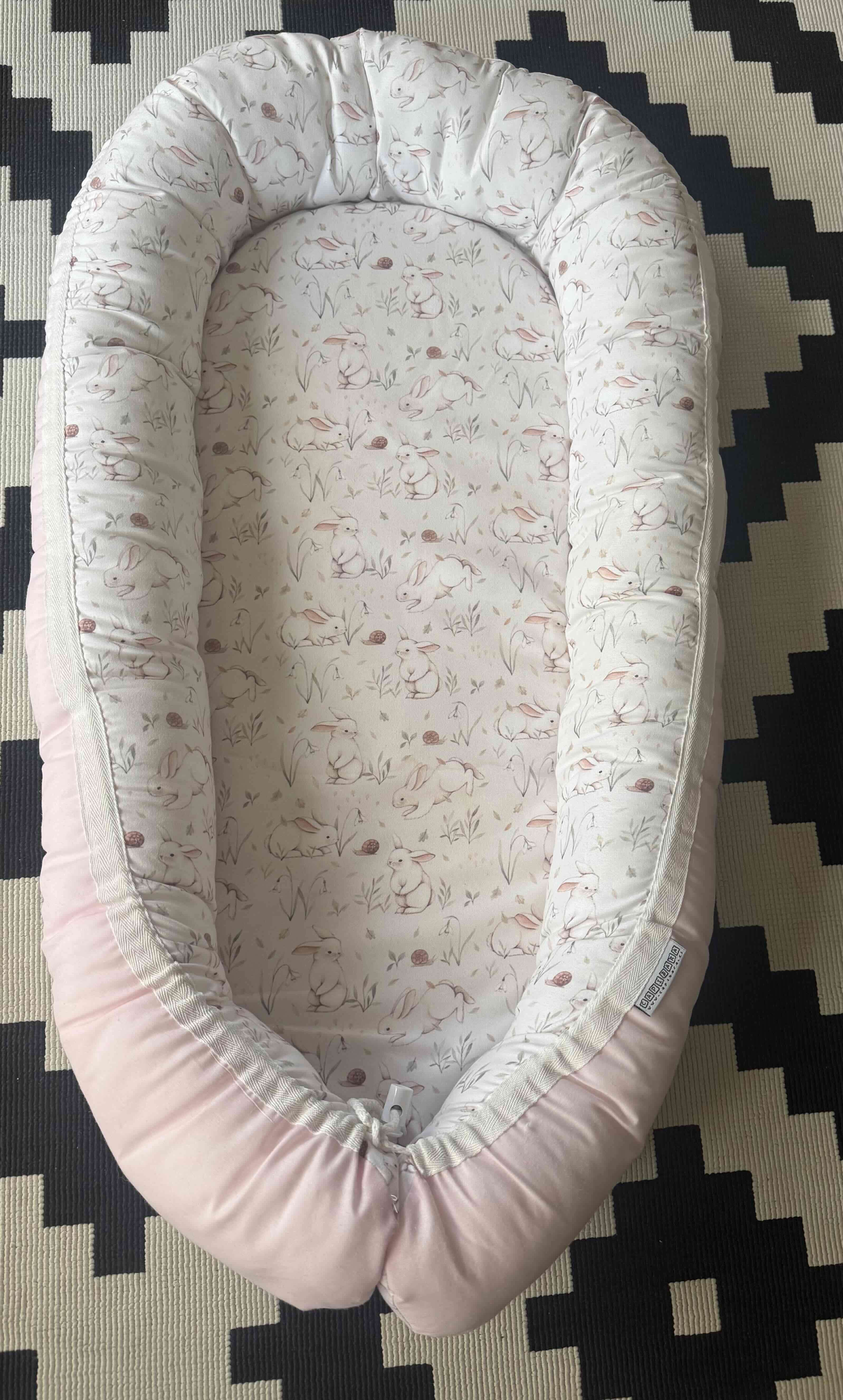 Cuna Nido de bebé acolchado rosa