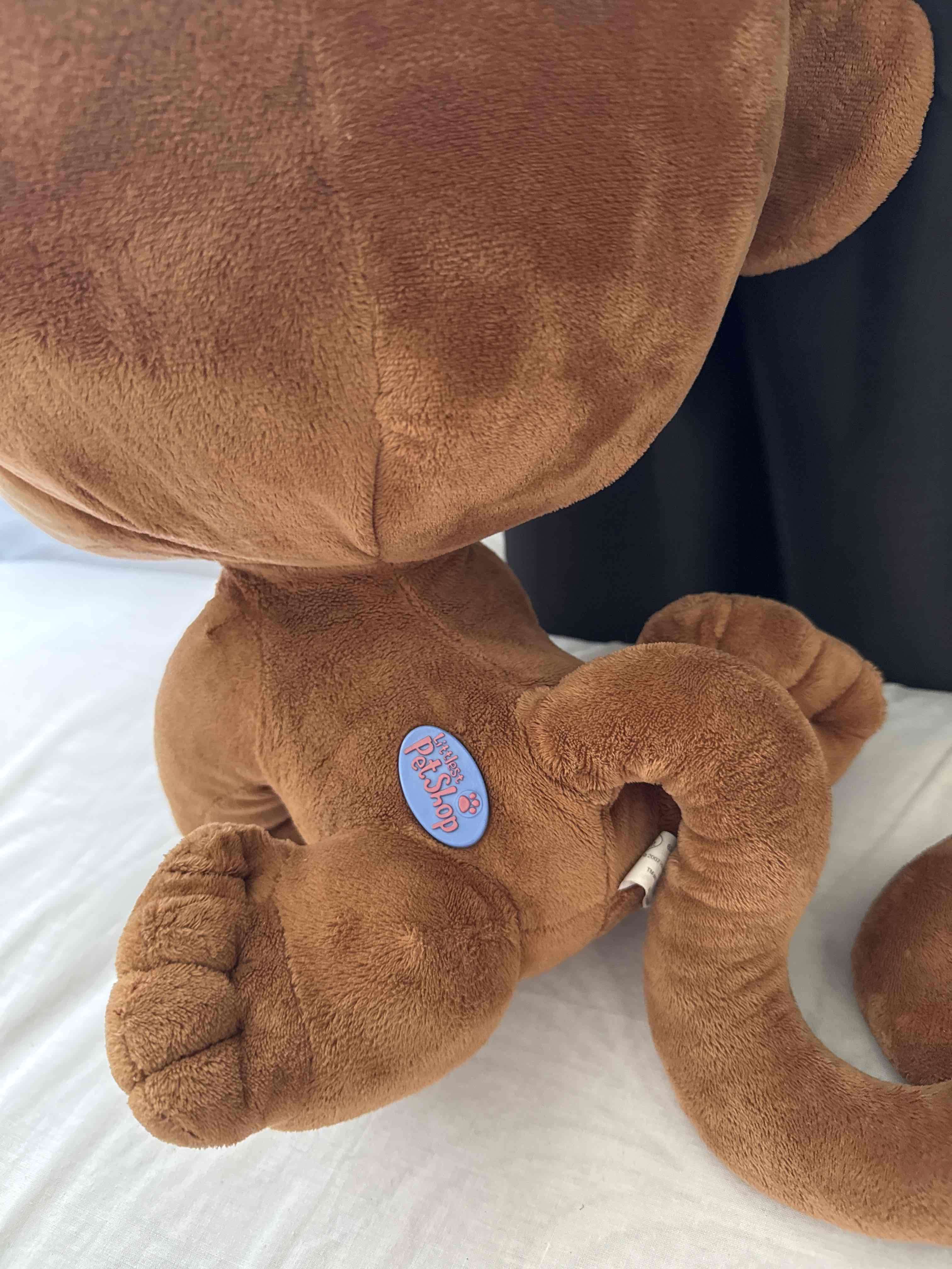 Peluche de mono con lazo rosa - miniatura 2