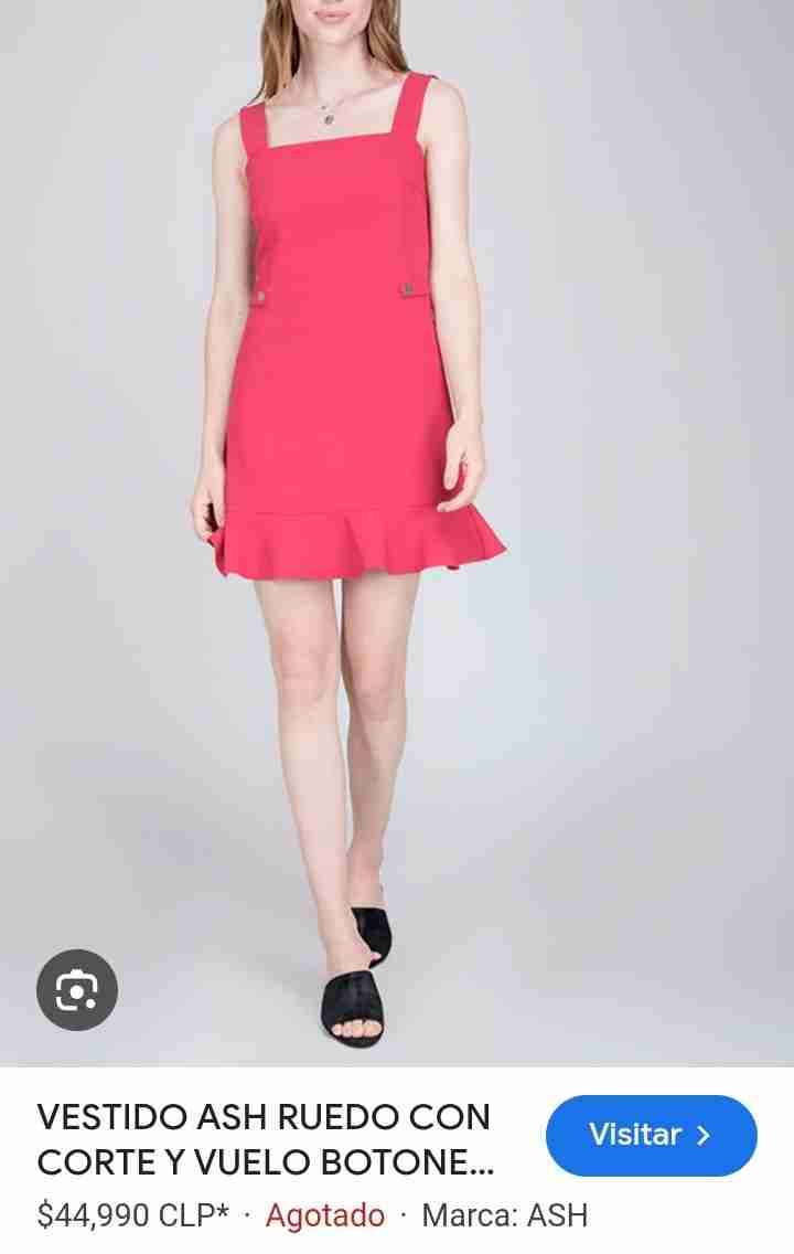 Vestido rosado con ruedo