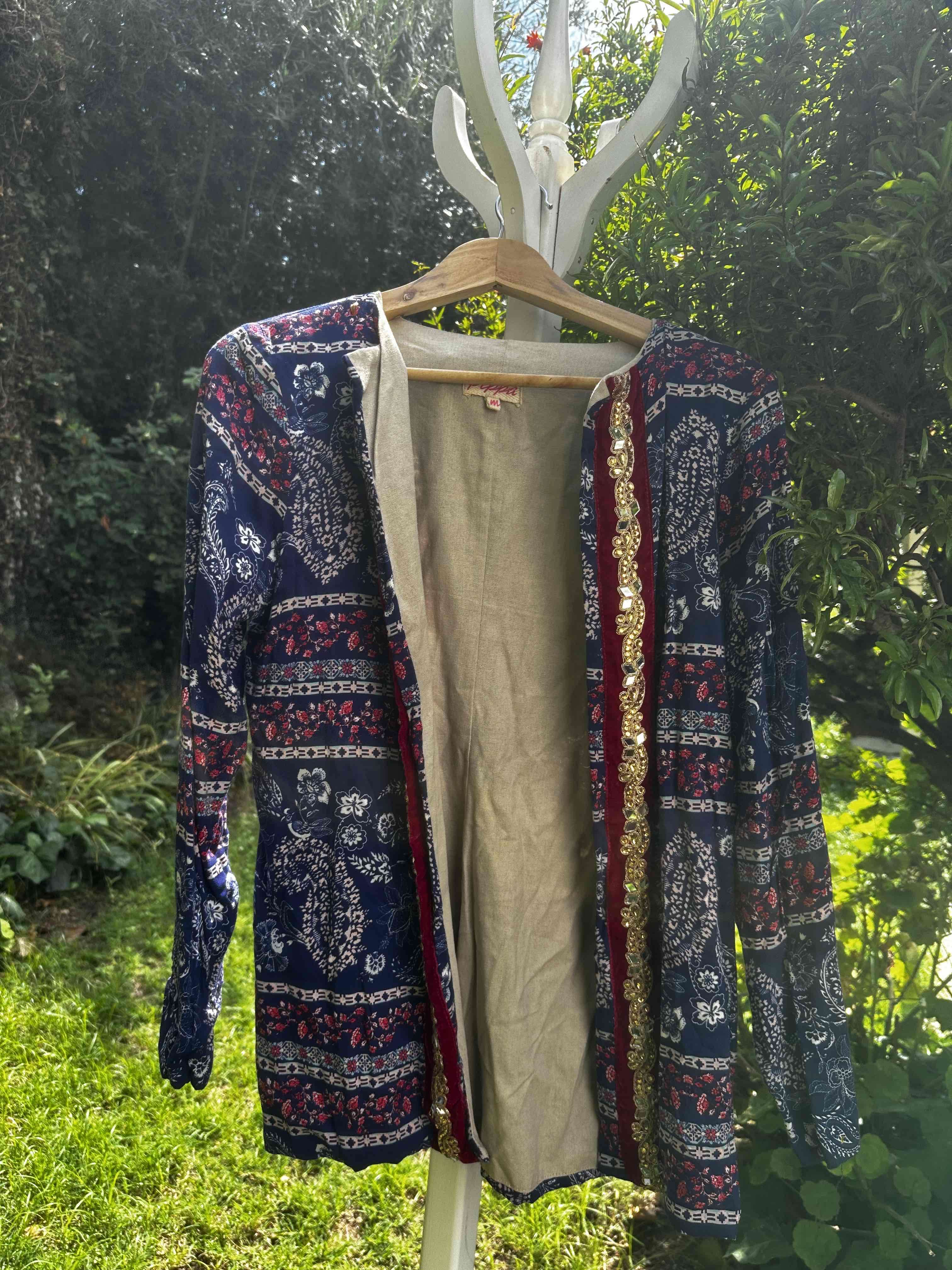 Abrigo bohemio multicolor