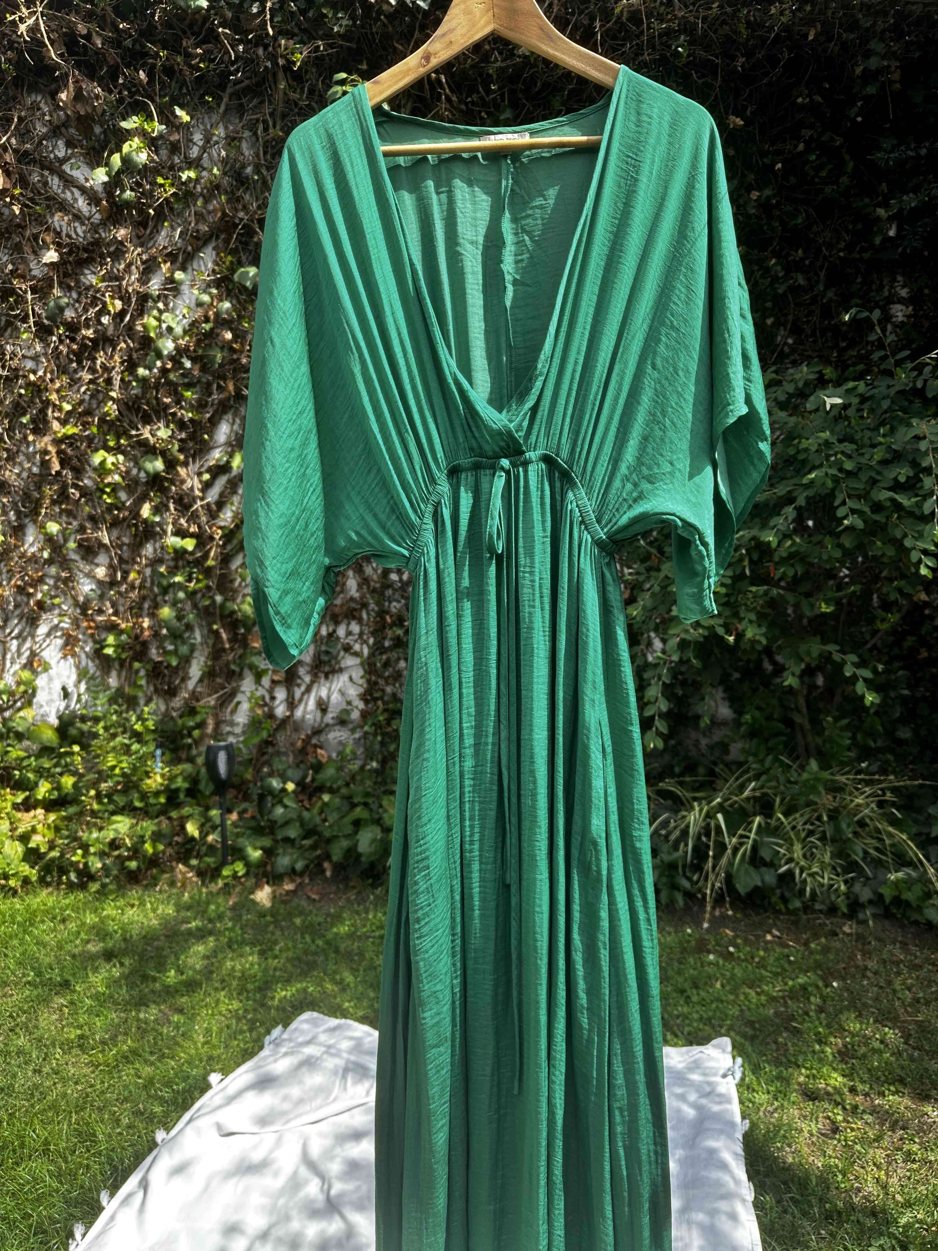 Vestido largo verde elegante