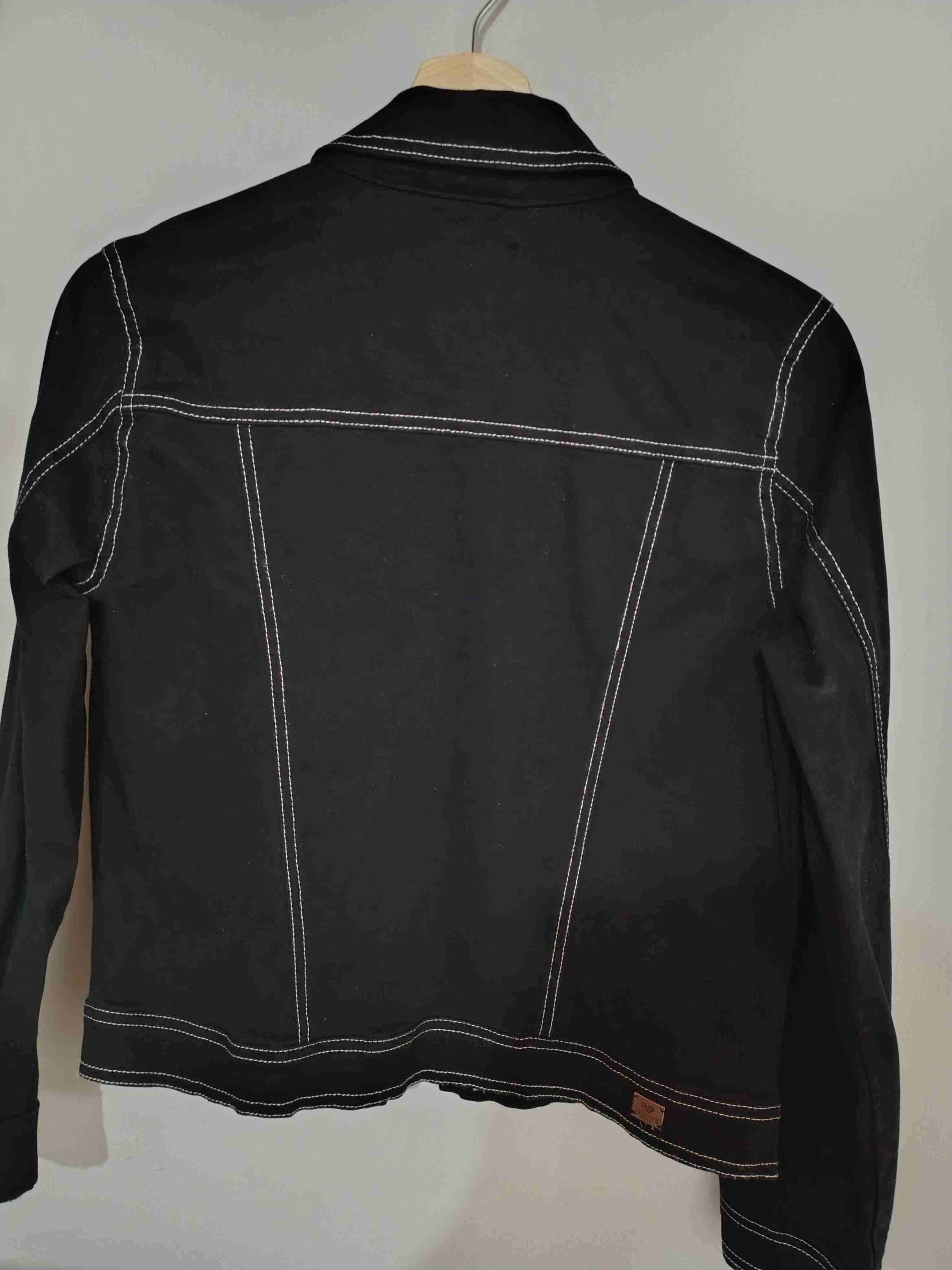 Chaqueta negra casual jeans - miniatura 2