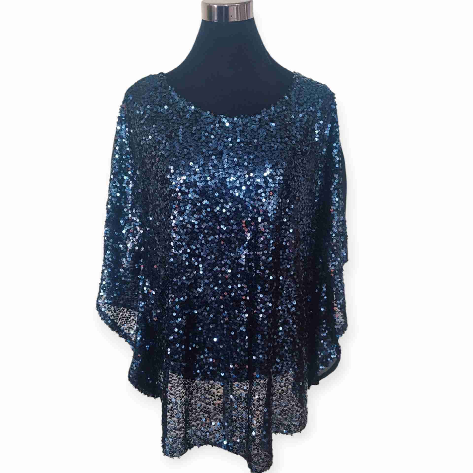 Blusa de lentejuelas azul