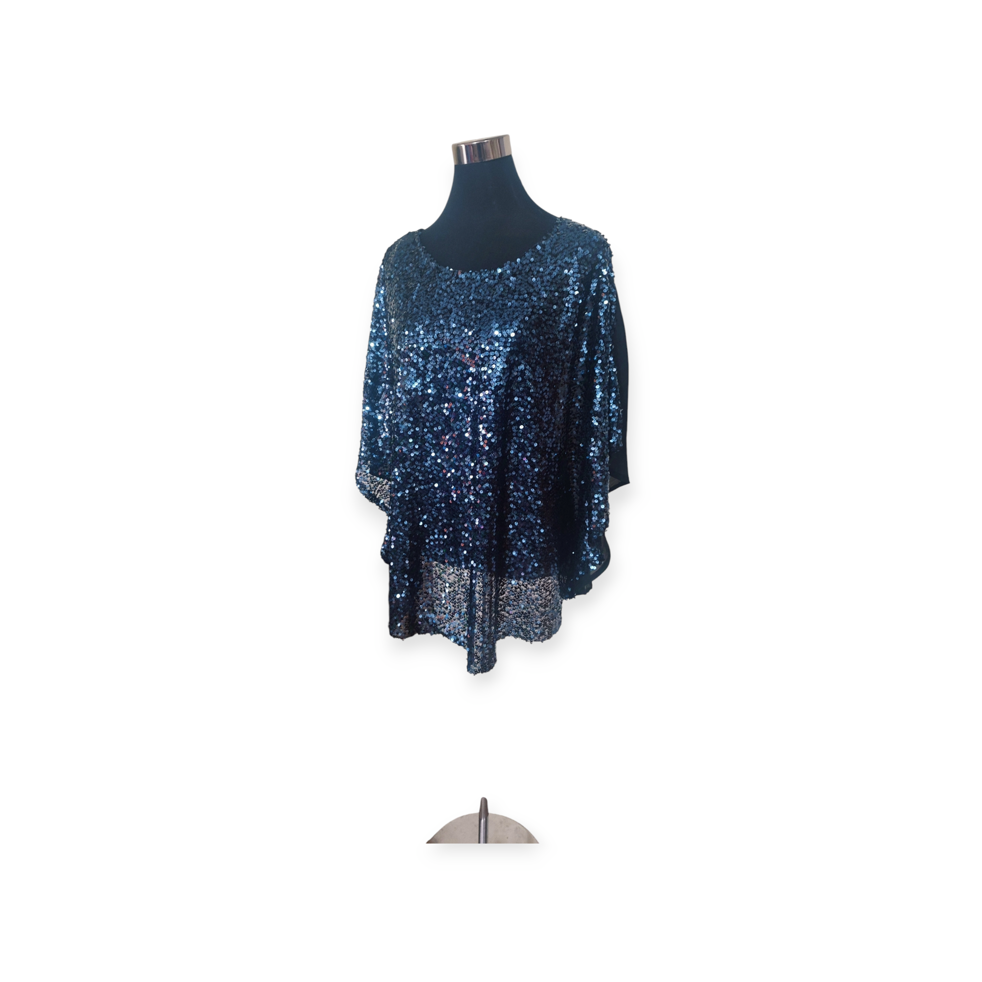 Blusa de lentejuelas azul - miniatura 2