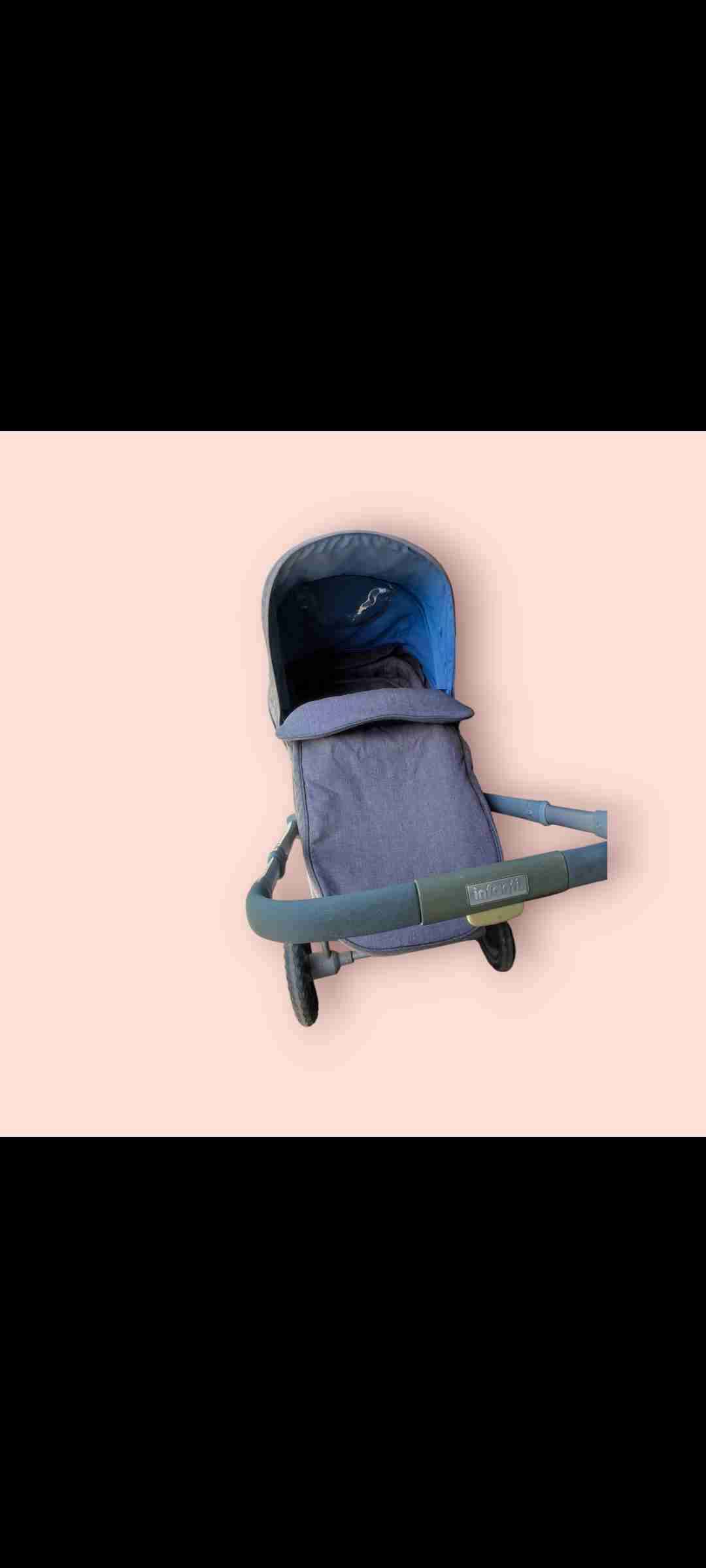 Coche de bebé gris ajustable - miniatura 3