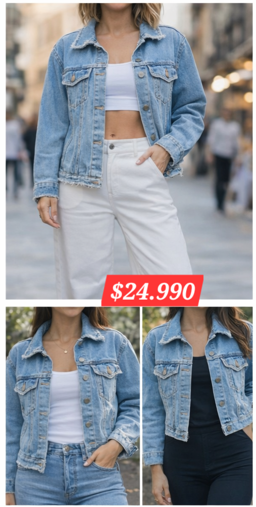 Chaqueta de mezclilla azul