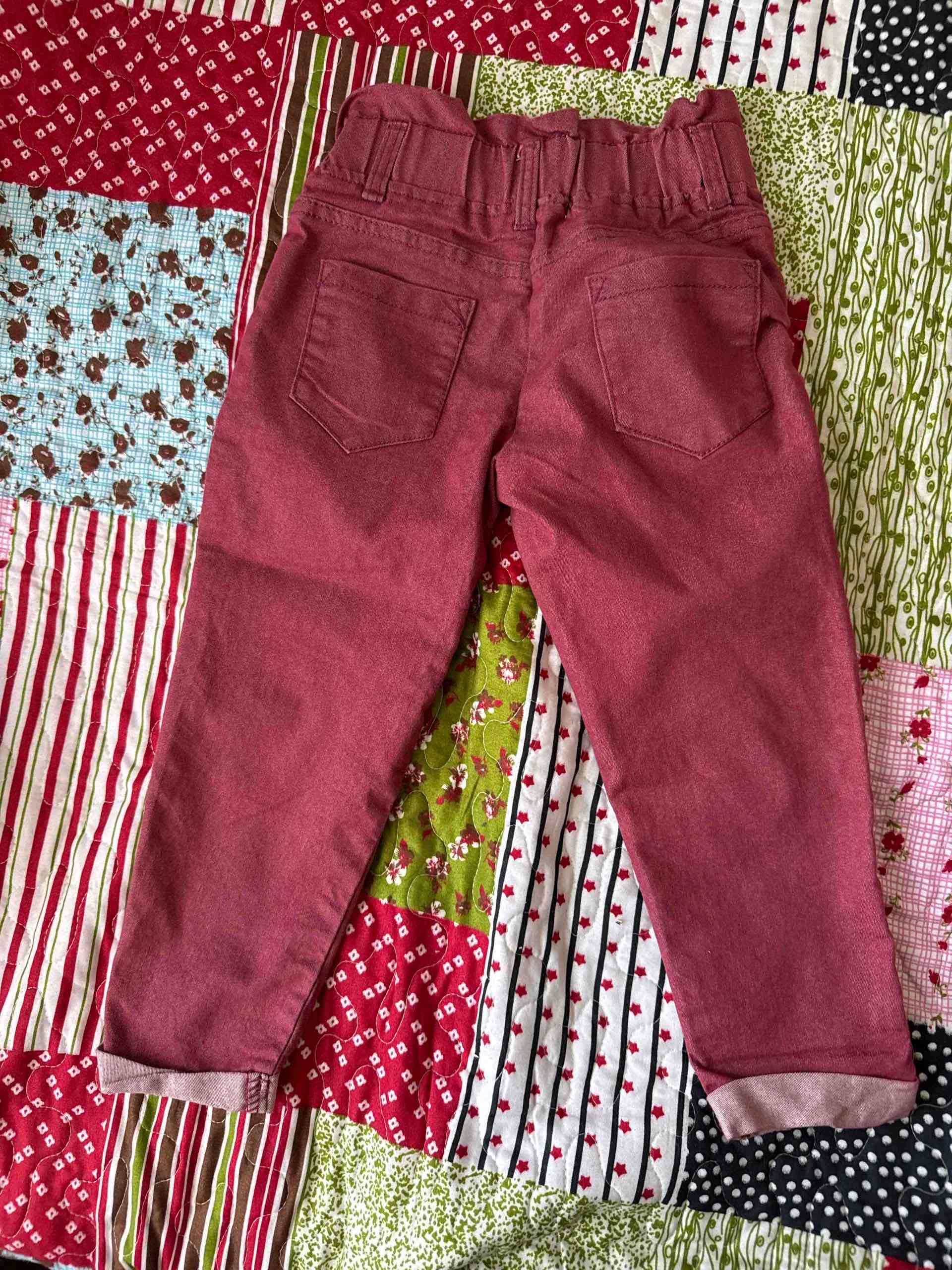 Pantalones burdeos para niña talla4 kids - miniatura 3