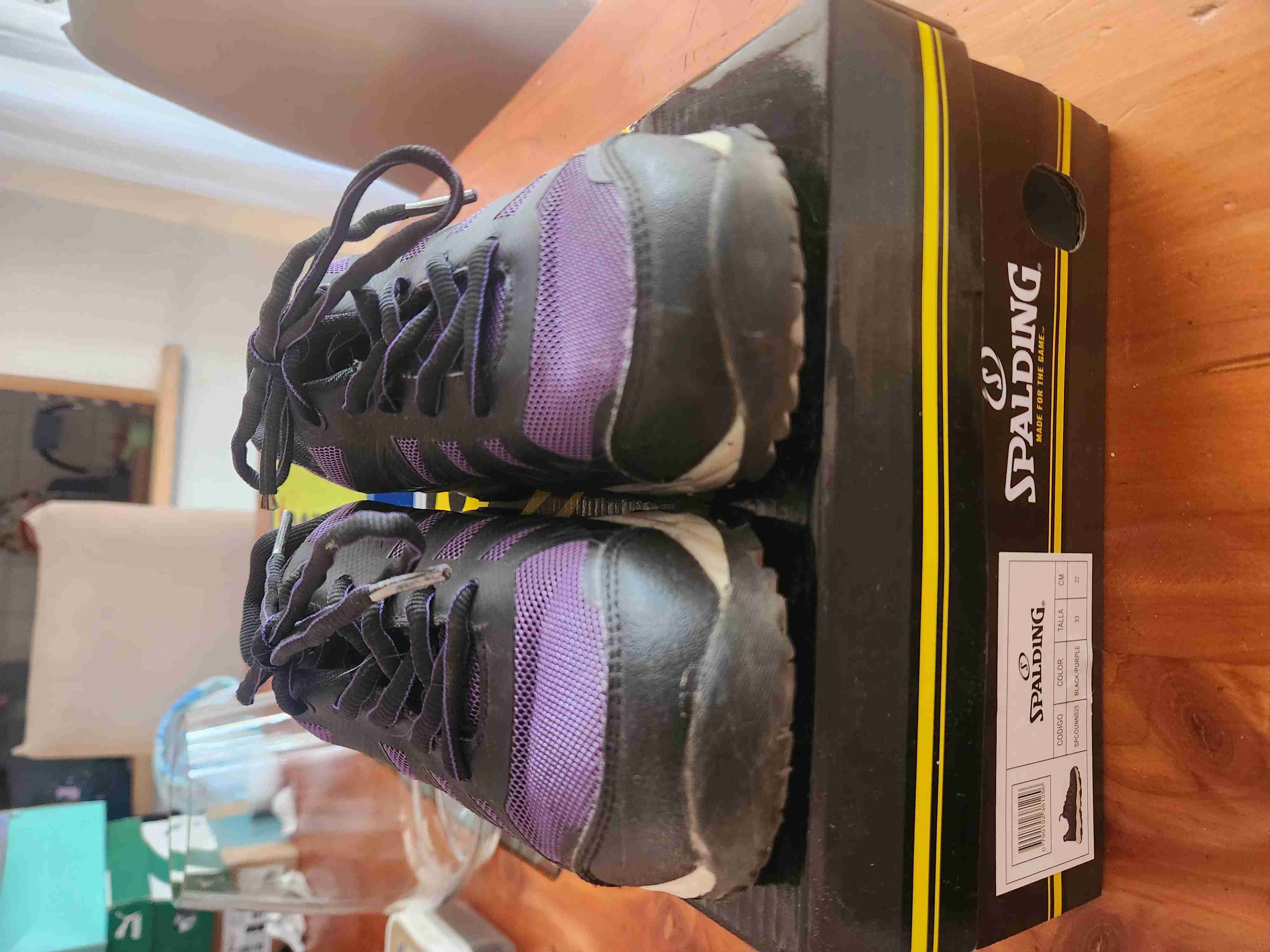 Zapatillas Spalding outdoor negras y moradas - miniatura 2