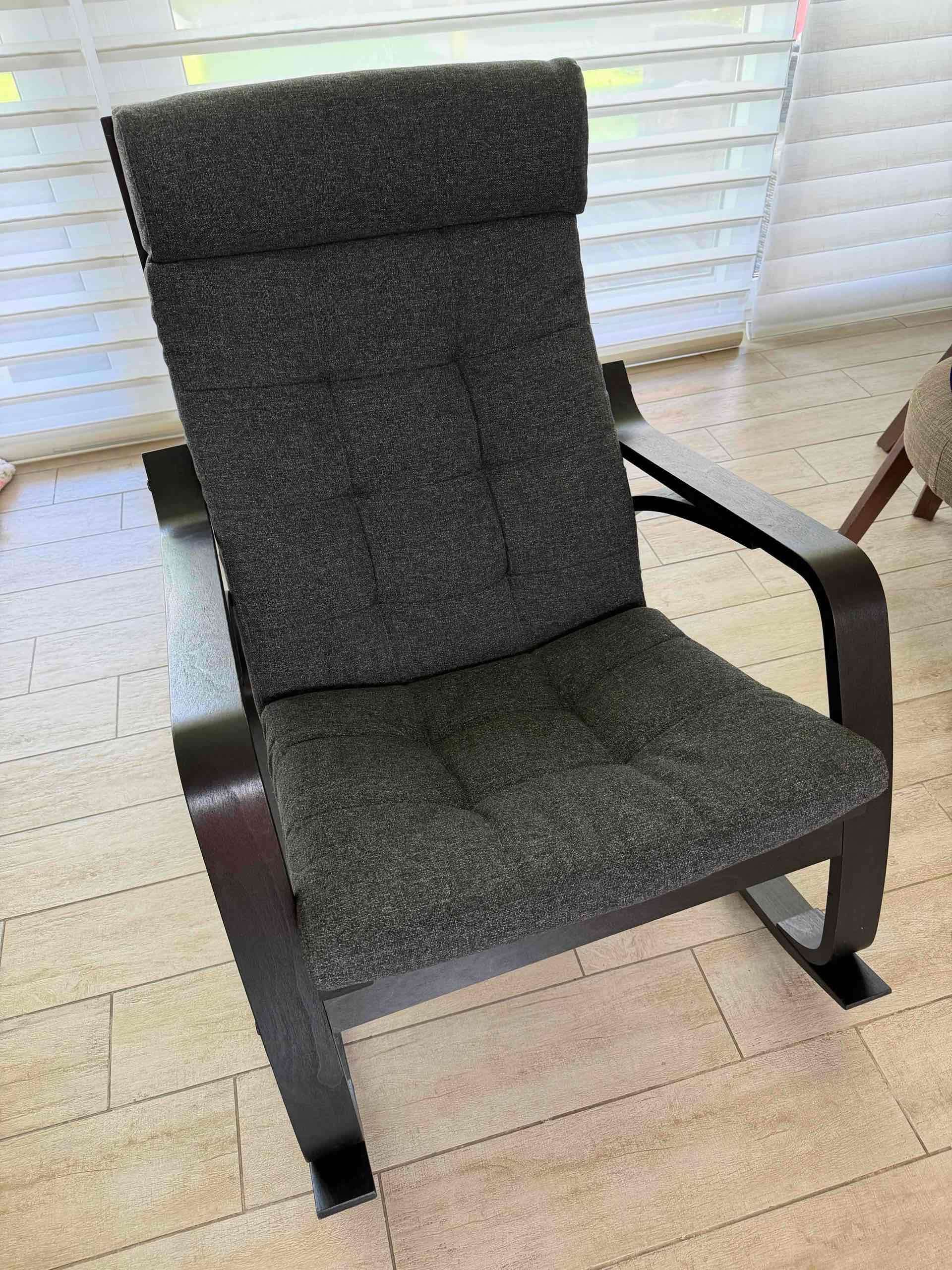 Sillón reclinable gris oscuro POÄNG