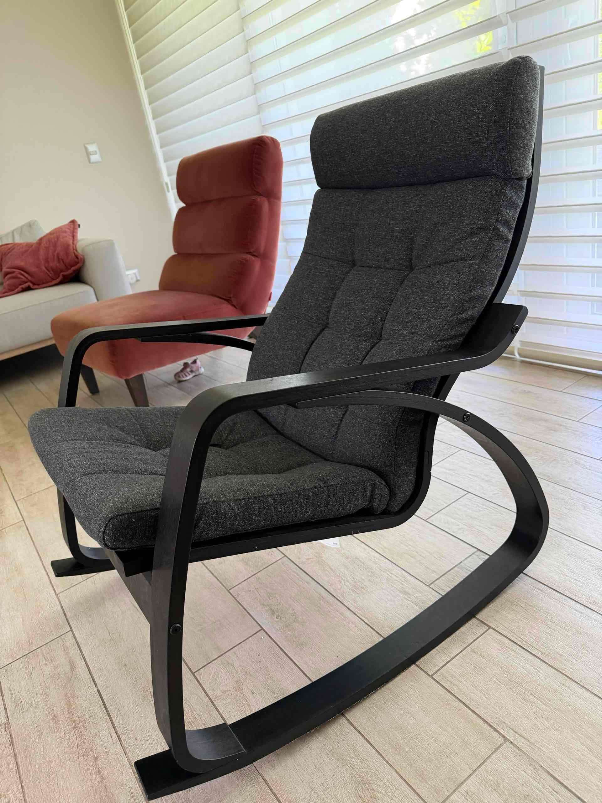 Sillón reclinable gris oscuro POÄNG - miniatura 2