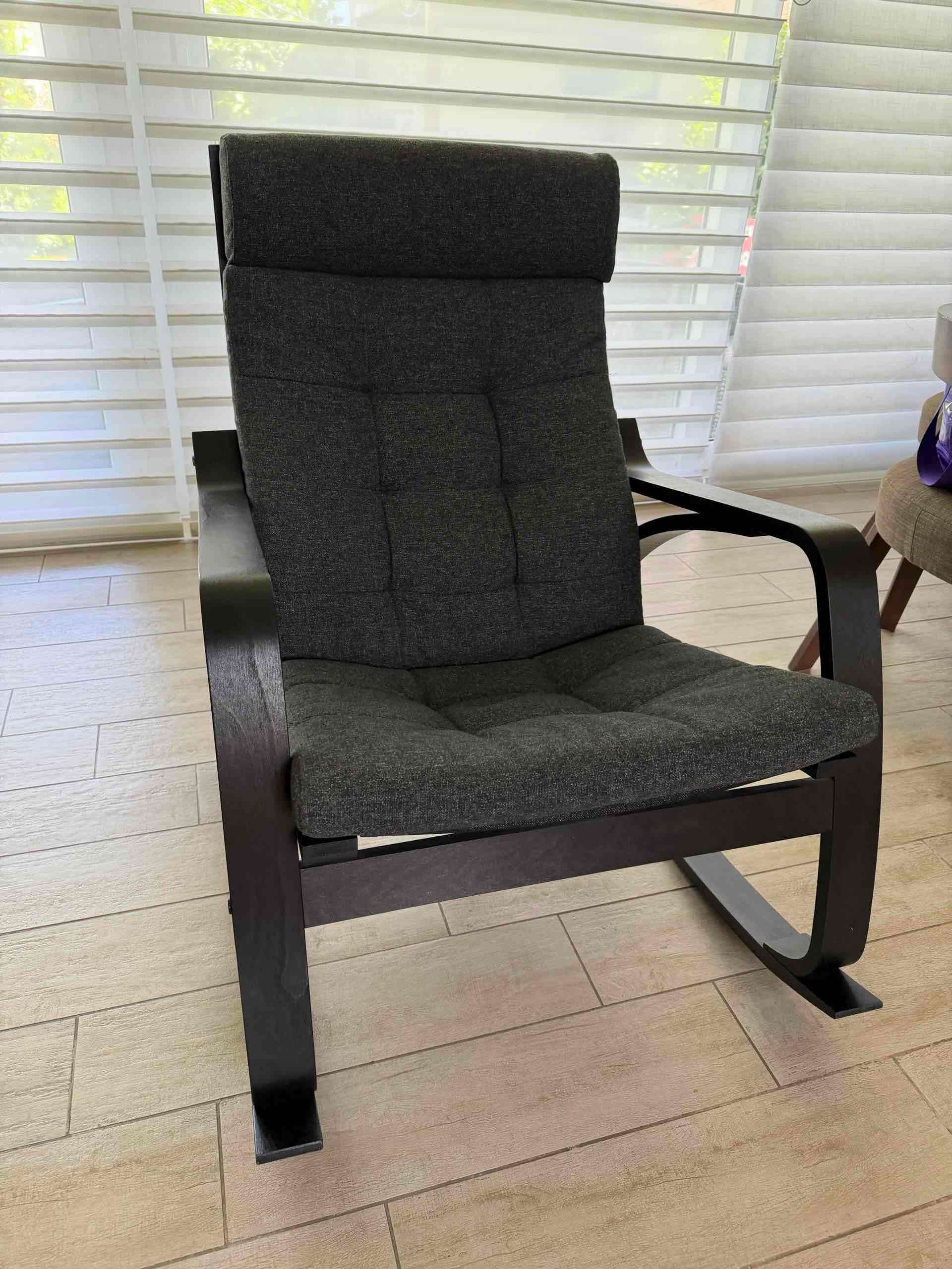 Sillón reclinable gris oscuro POÄNG - miniatura 3