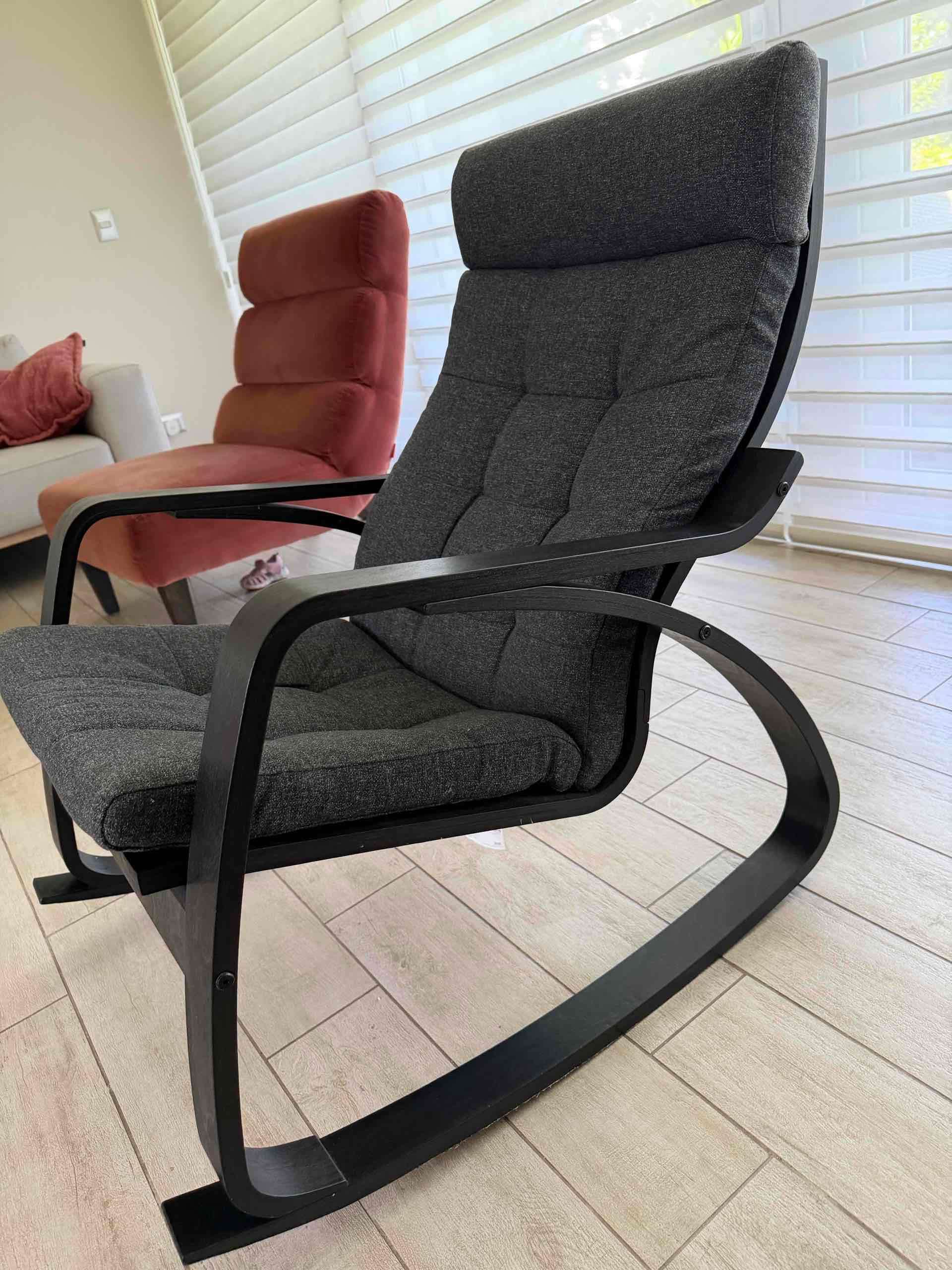 Sillón reclinable gris oscuro POÄNG - miniatura 4